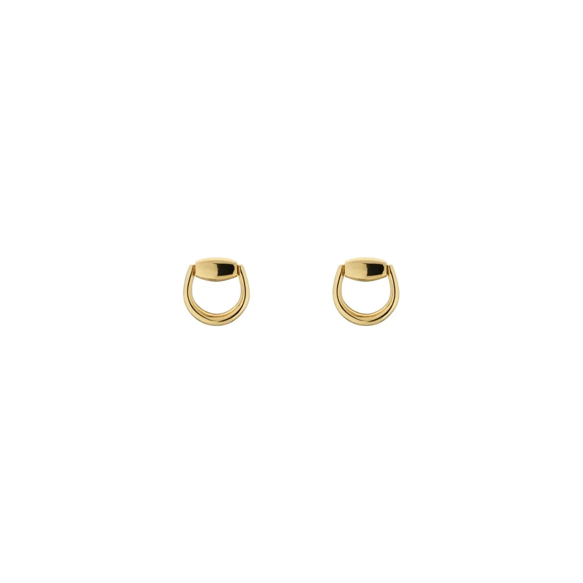 Gucci 18K Yellow Gold Horsebit Earrings