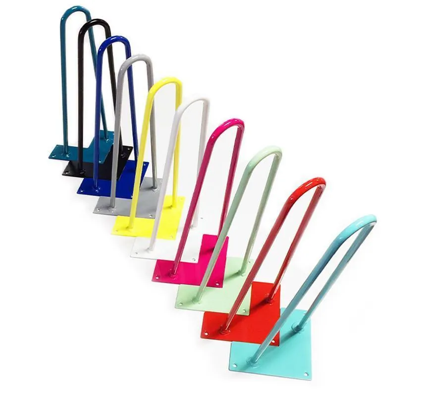 Hairpin Leg (Sold Separately), 2-Rod Design - Fuchsia Powder Coated Finish