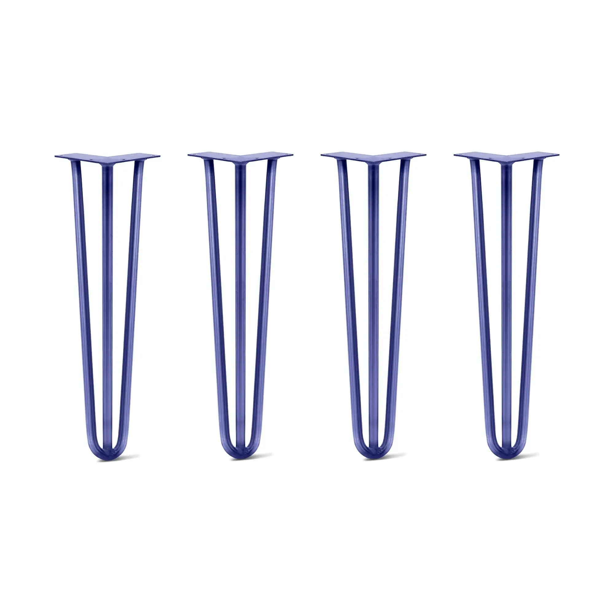Hairpin Legs Set of 4, 3-Rod Design - Midnight Blue (Navy) Powder Coated Finish