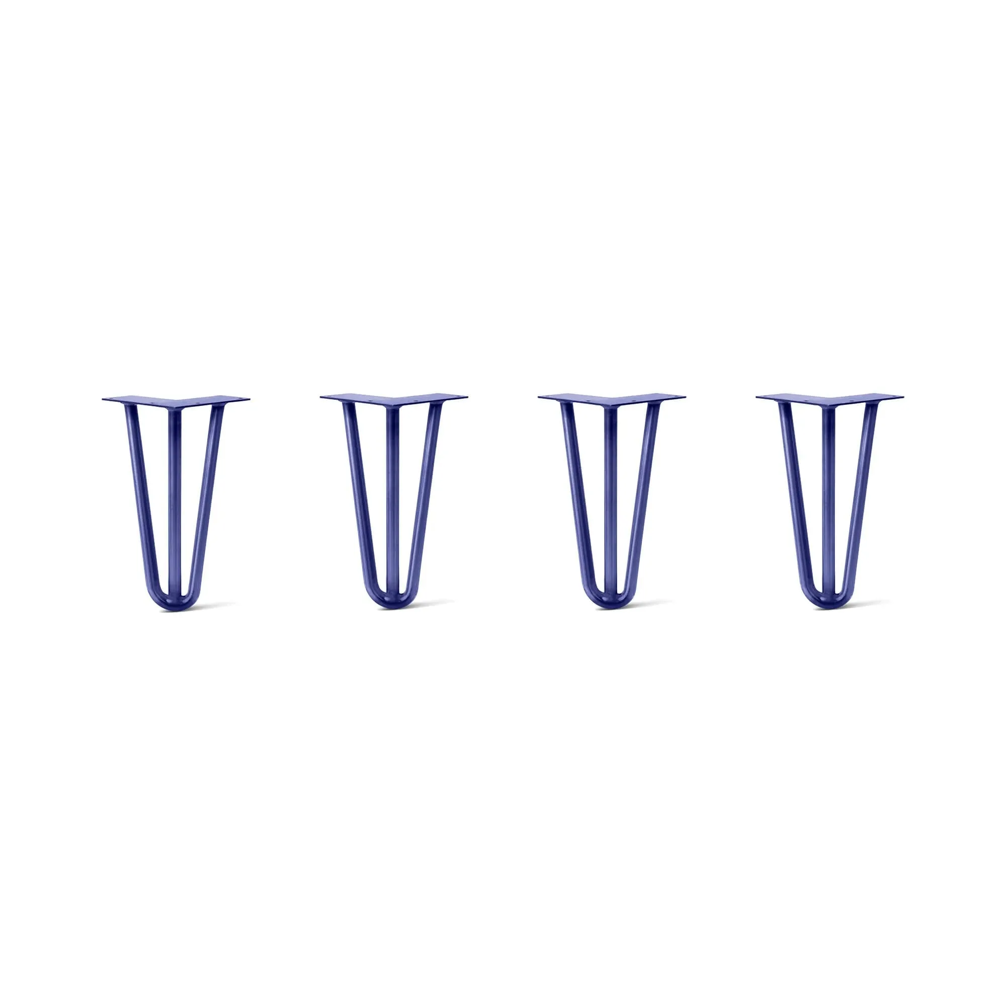 Hairpin Legs Set of 4, 3-Rod Design - Midnight Blue (Navy) Powder Coated Finish
