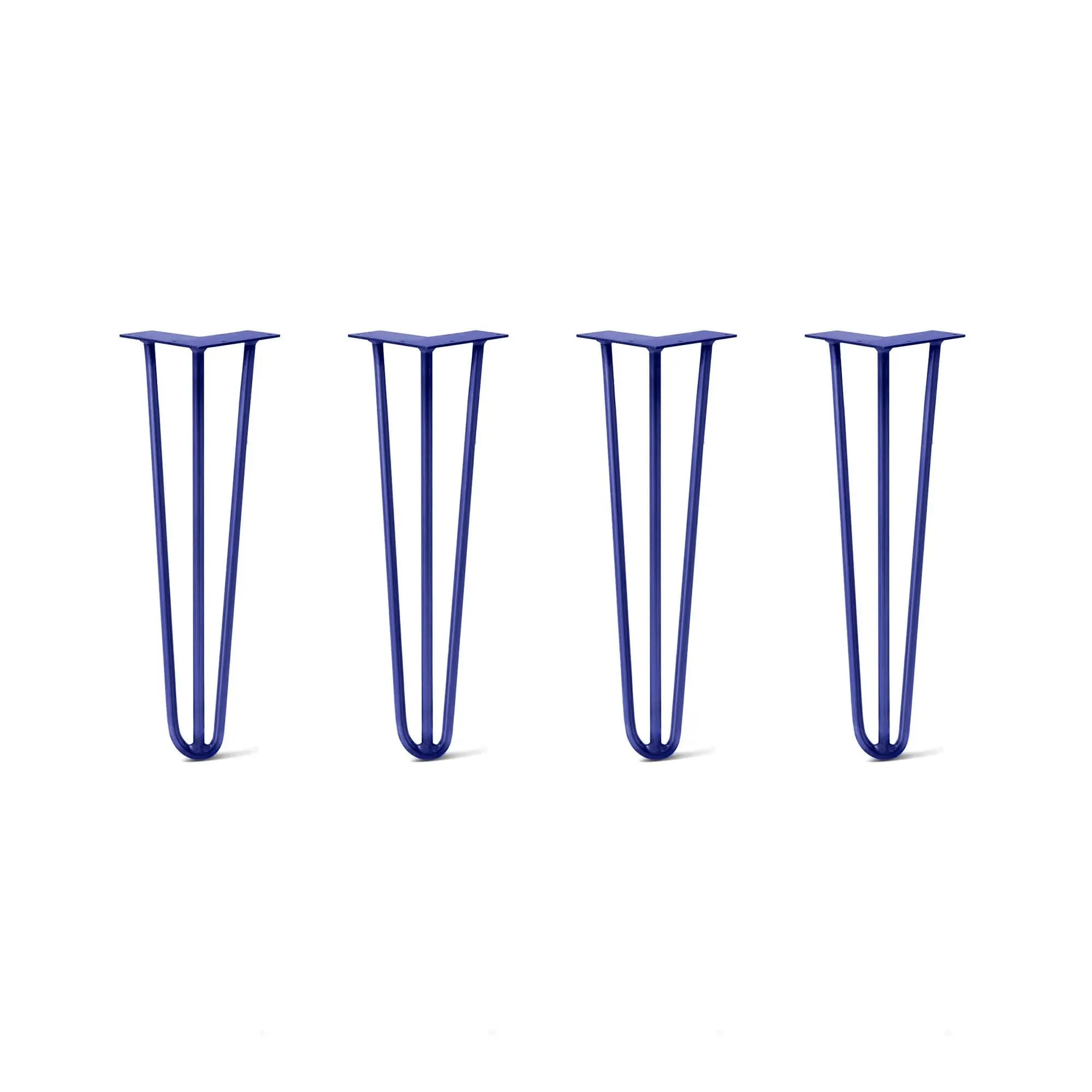 Hairpin Legs Set of 4, 3-Rod Design - Midnight Blue (Navy) Powder Coated Finish