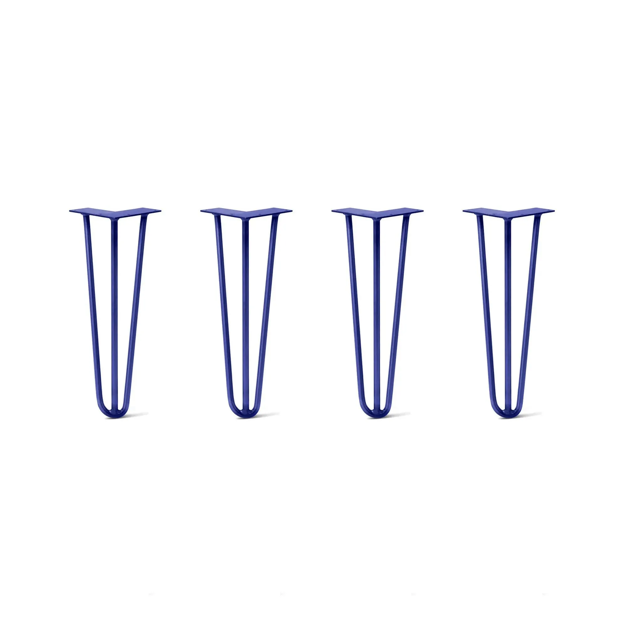 Hairpin Legs Set of 4, 3-Rod Design - Midnight Blue (Navy) Powder Coated Finish