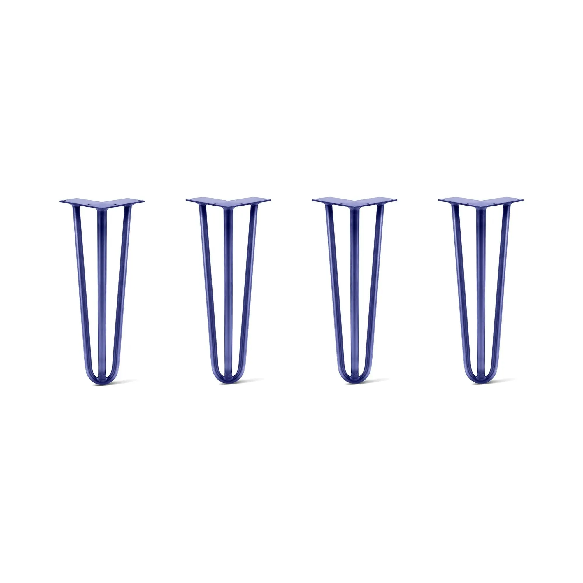 Hairpin Legs Set of 4, 3-Rod Design - Midnight Blue (Navy) Powder Coated Finish