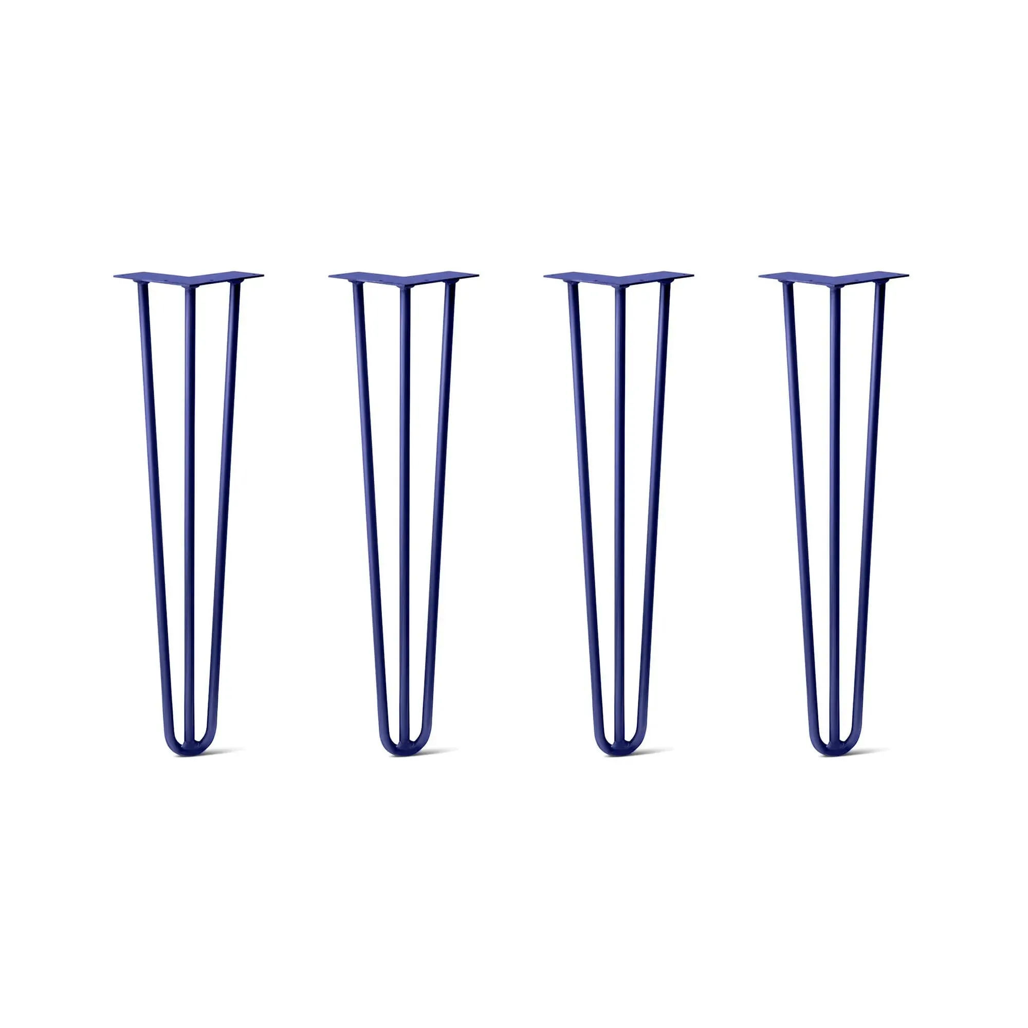 Hairpin Legs Set of 4, 3-Rod Design - Midnight Blue (Navy) Powder Coated Finish