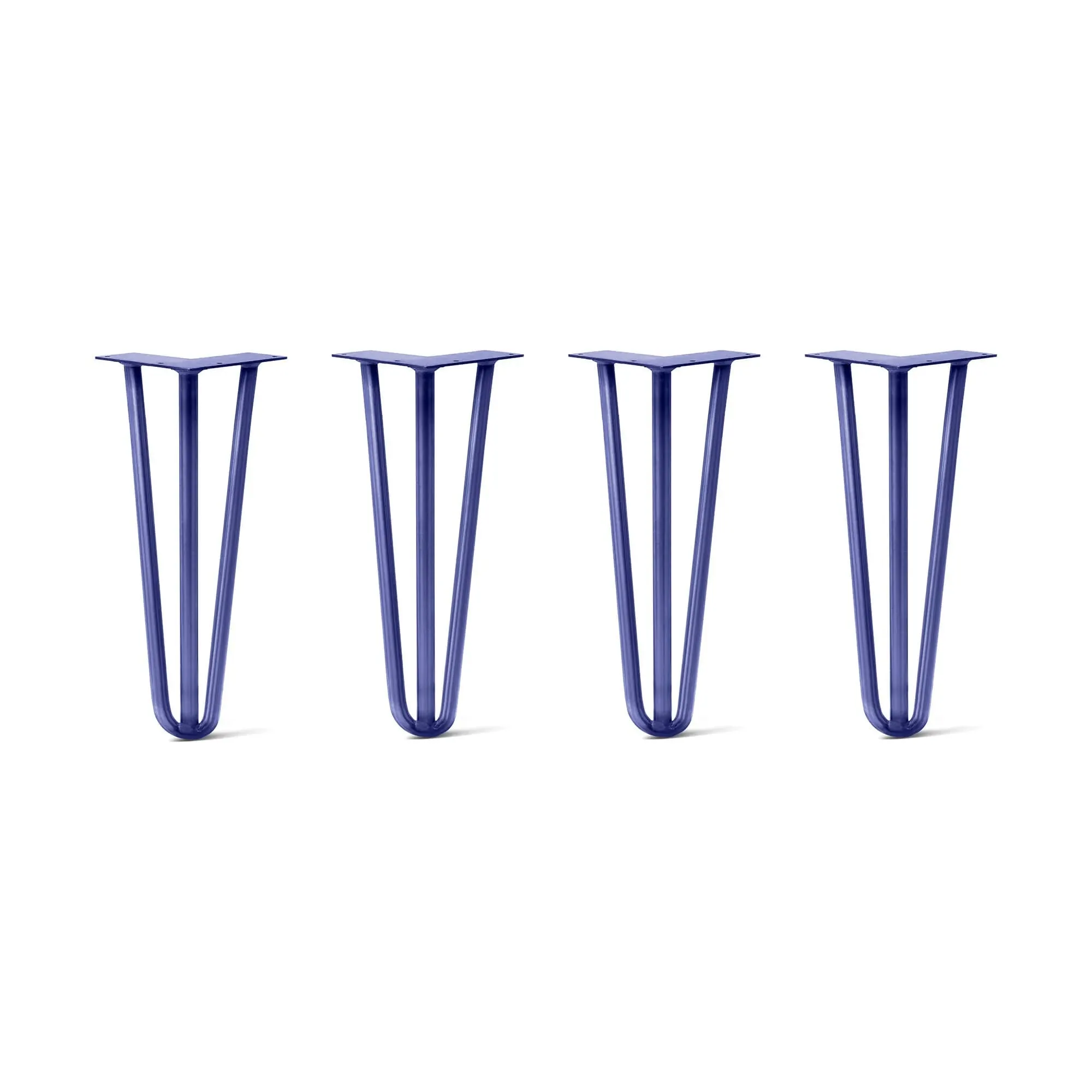 Hairpin Legs Set of 4, 3-Rod Design - Midnight Blue (Navy) Powder Coated Finish