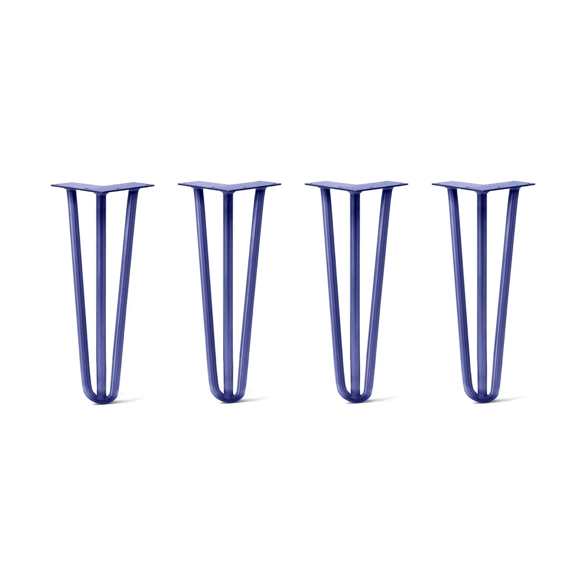 Hairpin Legs Set of 4, 3-Rod Design - Midnight Blue (Navy) Powder Coated Finish