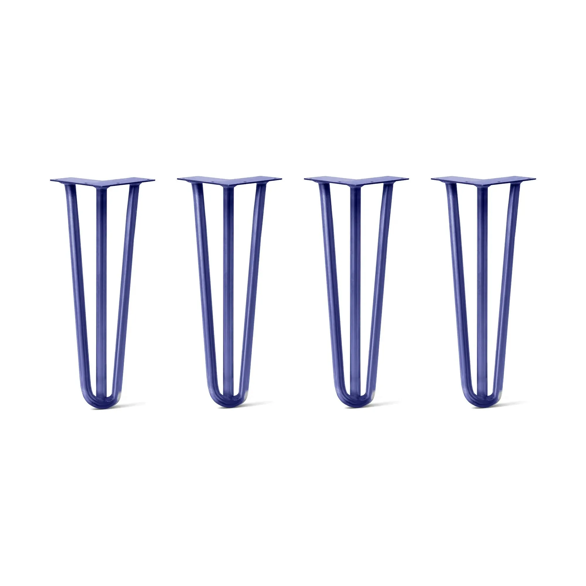 Hairpin Legs Set of 4, 3-Rod Design - Midnight Blue (Navy) Powder Coated Finish