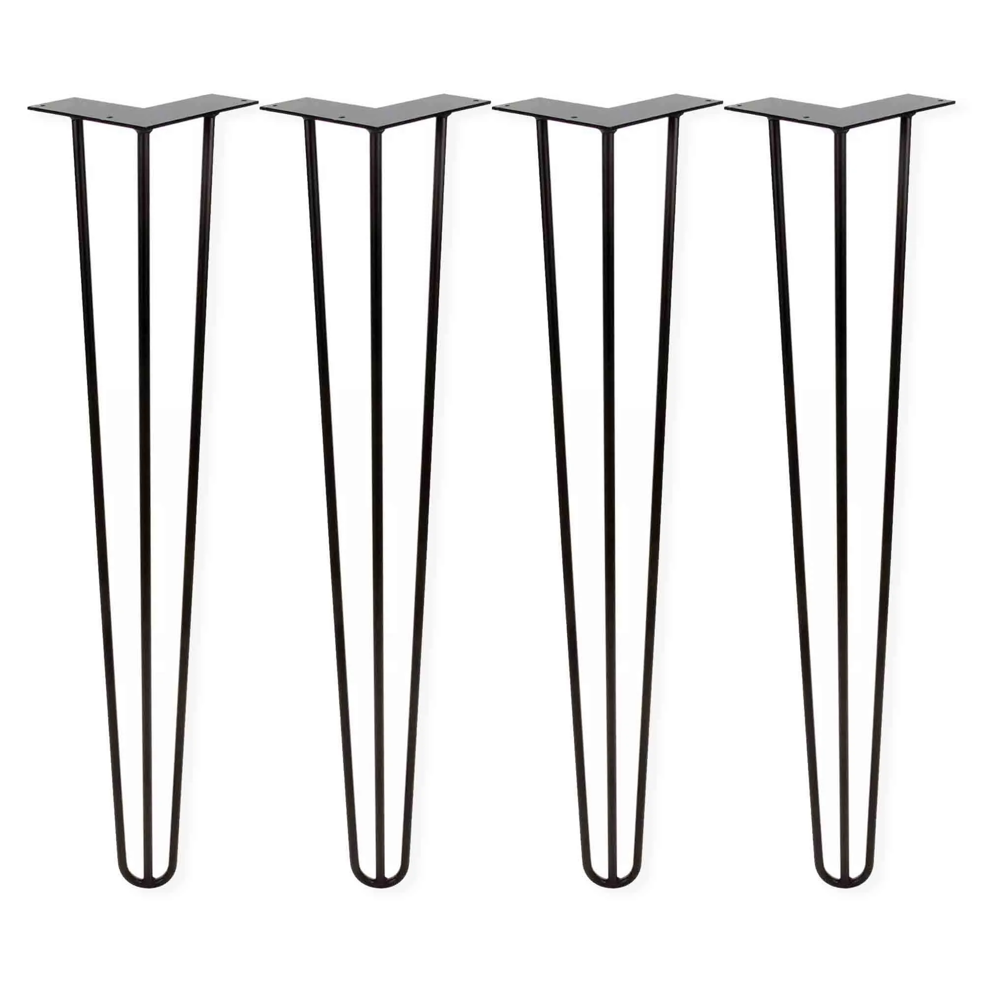 Hairpin Legs Set of 4, 3-Rod Design - Midnight Blue (Navy) Powder Coated Finish