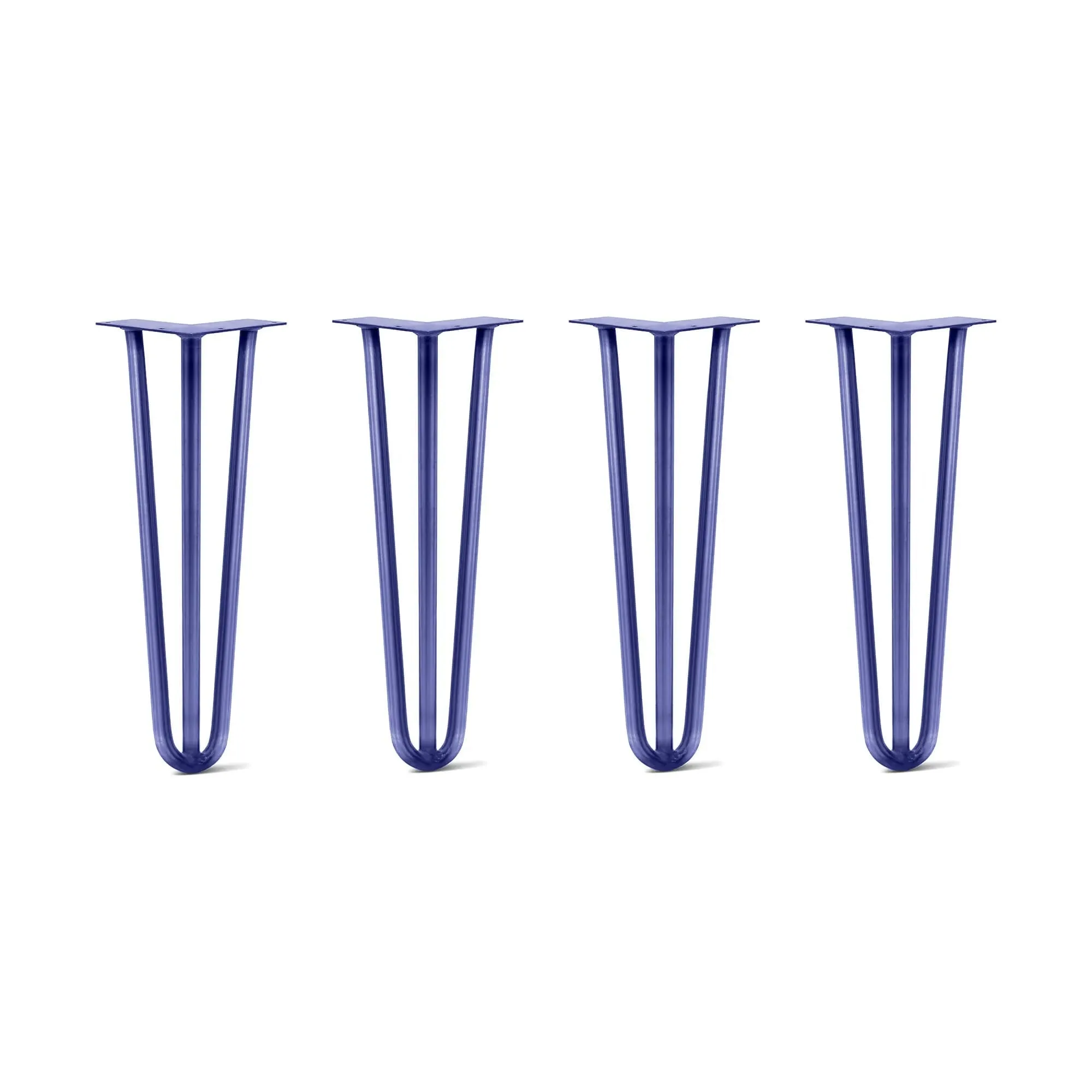 Hairpin Legs Set of 4, 3-Rod Design - Midnight Blue (Navy) Powder Coated Finish