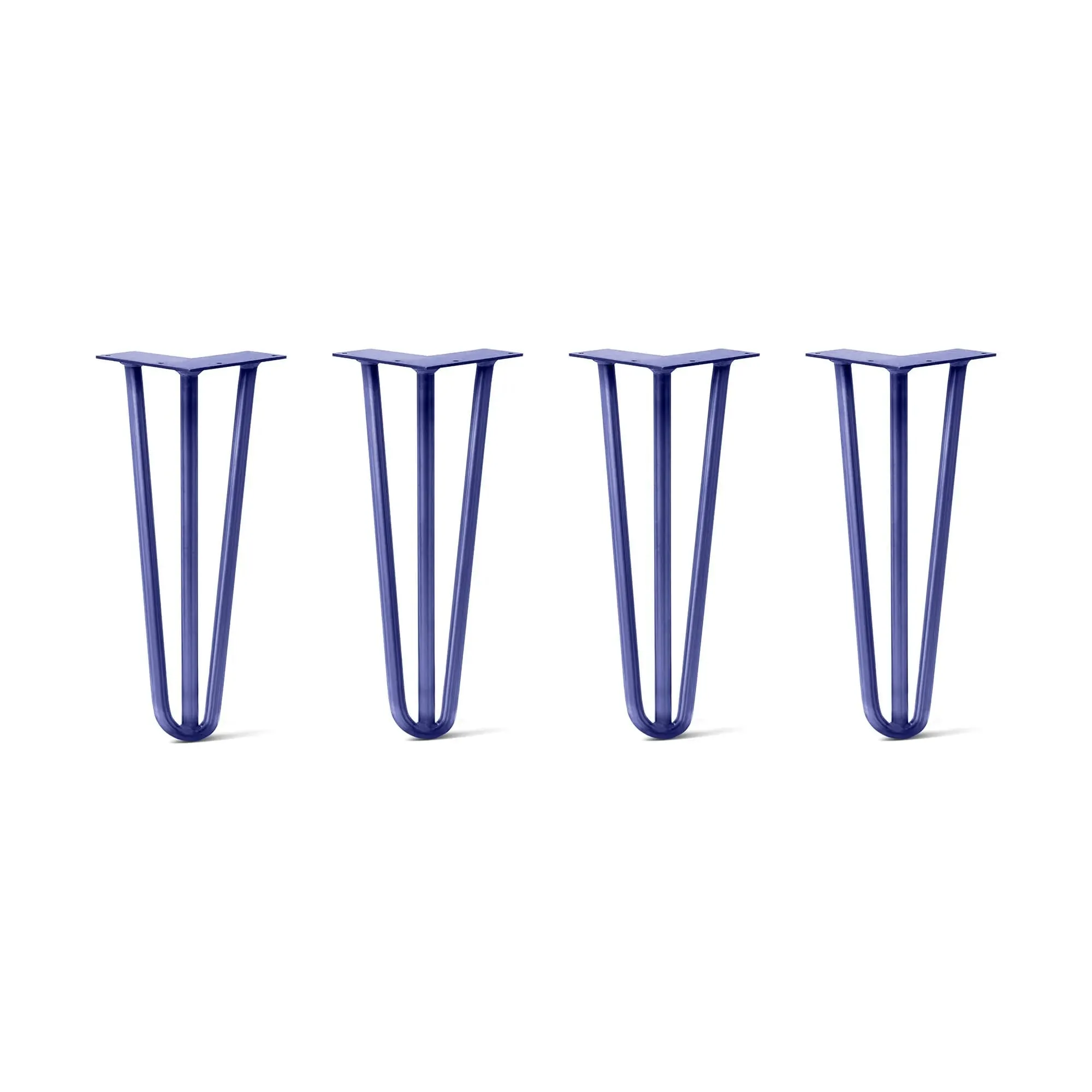 Hairpin Legs Set of 4, 3-Rod Design - Midnight Blue (Navy) Powder Coated Finish