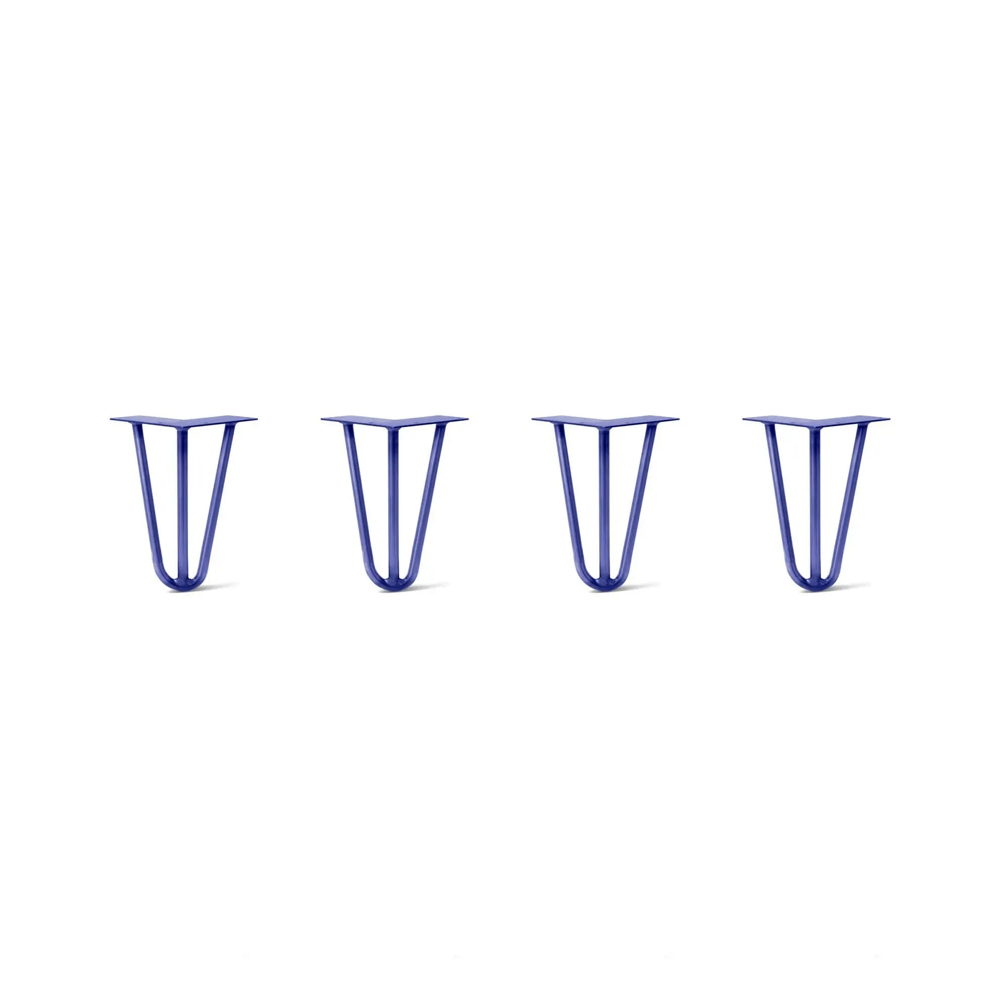 Hairpin Legs Set of 4, 3-Rod Design - Midnight Blue (Navy) Powder Coated Finish