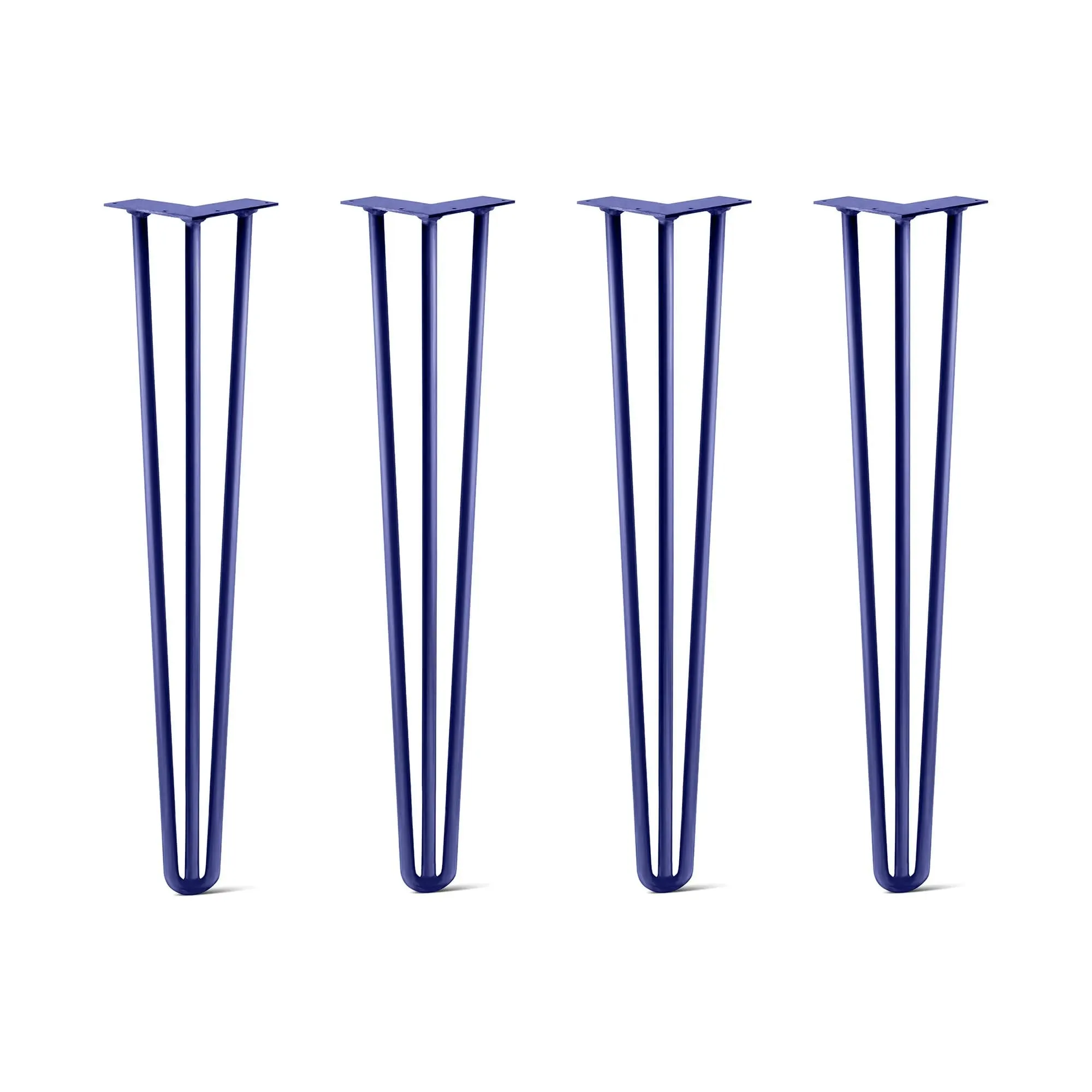 Hairpin Legs Set of 4, 3-Rod Design - Midnight Blue (Navy) Powder Coated Finish