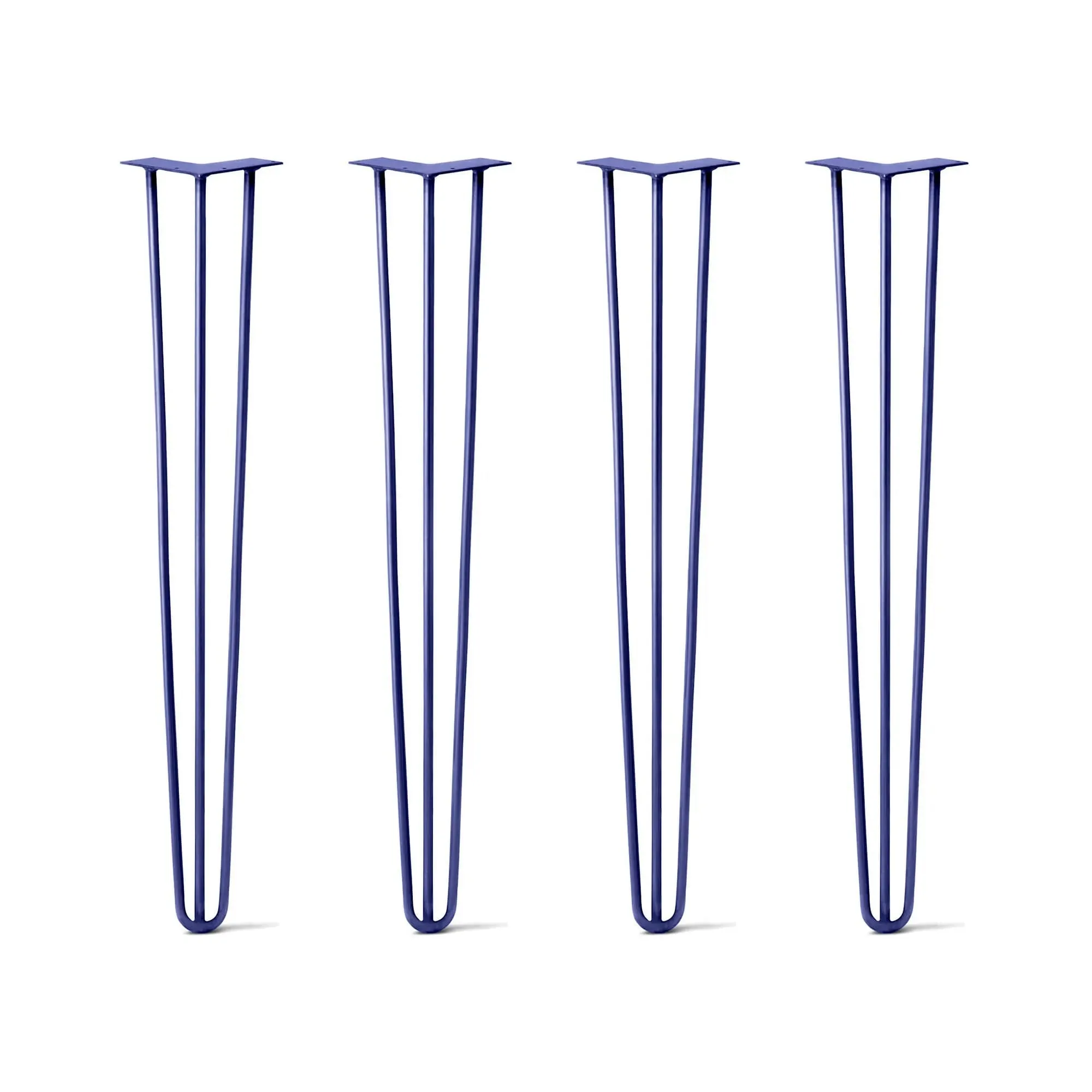 Hairpin Legs Set of 4, 3-Rod Design - Midnight Blue (Navy) Powder Coated Finish