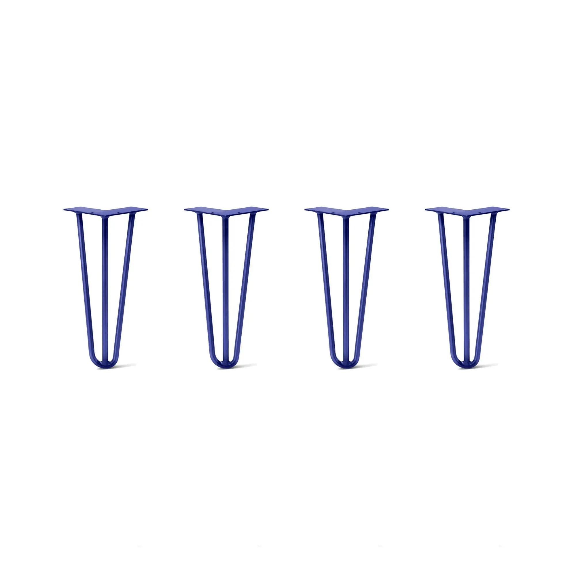 Hairpin Legs Set of 4, 3-Rod Design - Midnight Blue (Navy) Powder Coated Finish
