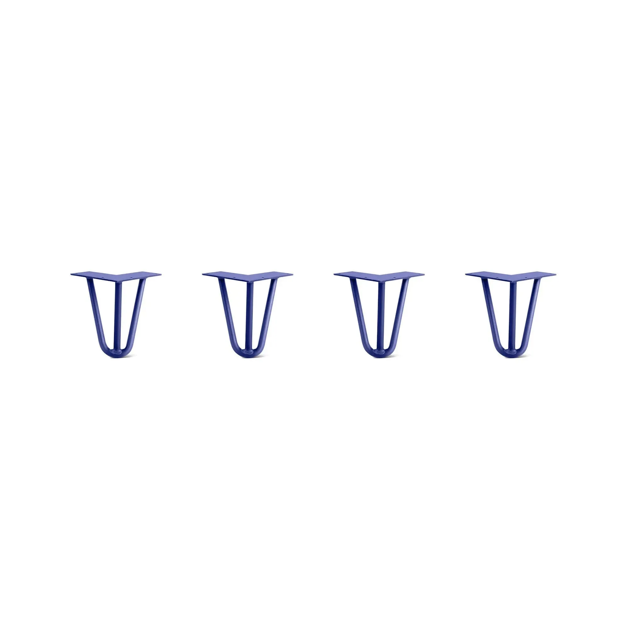 Hairpin Legs Set of 4, 3-Rod Design - Midnight Blue (Navy) Powder Coated Finish