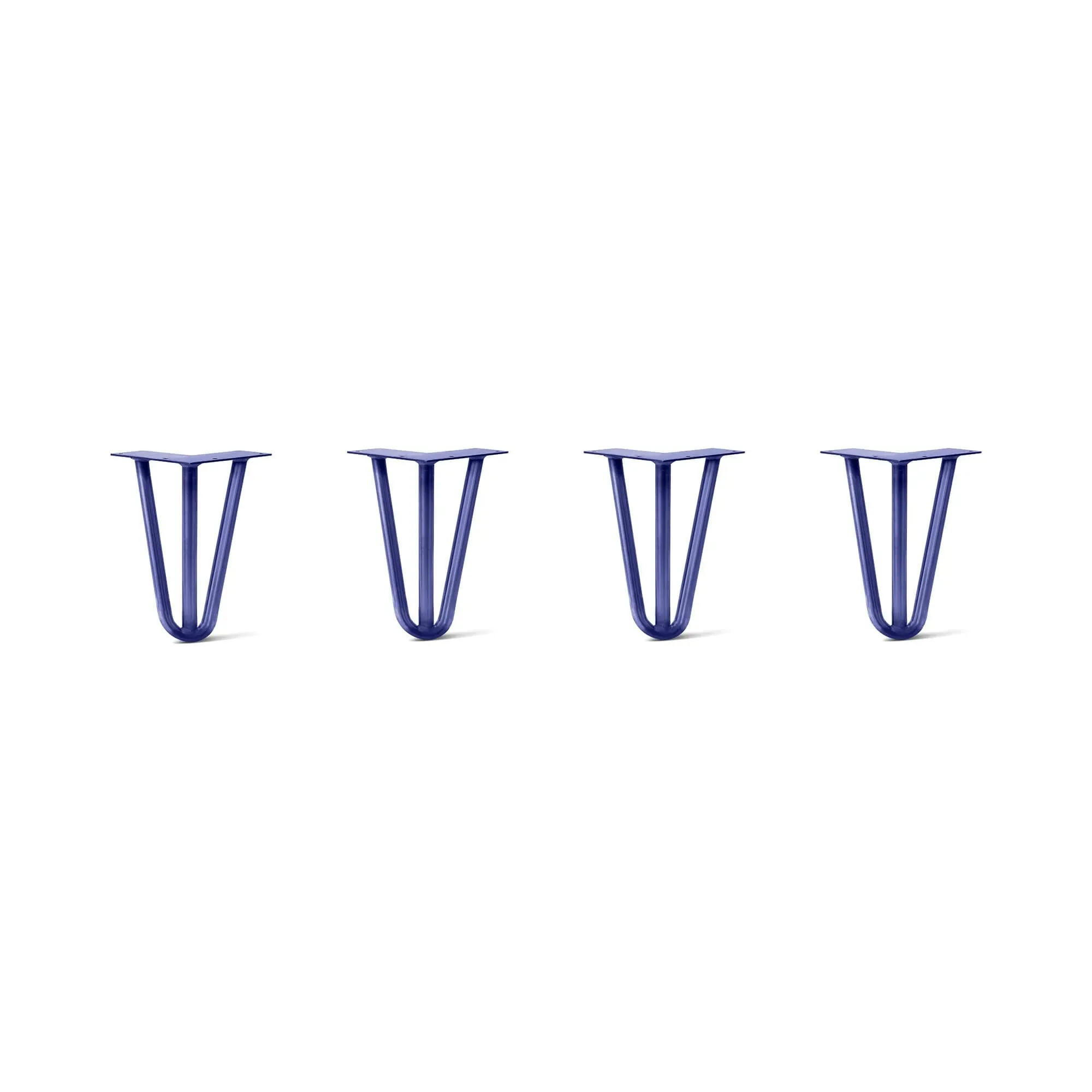 Hairpin Legs Set of 4, 3-Rod Design - Midnight Blue (Navy) Powder Coated Finish