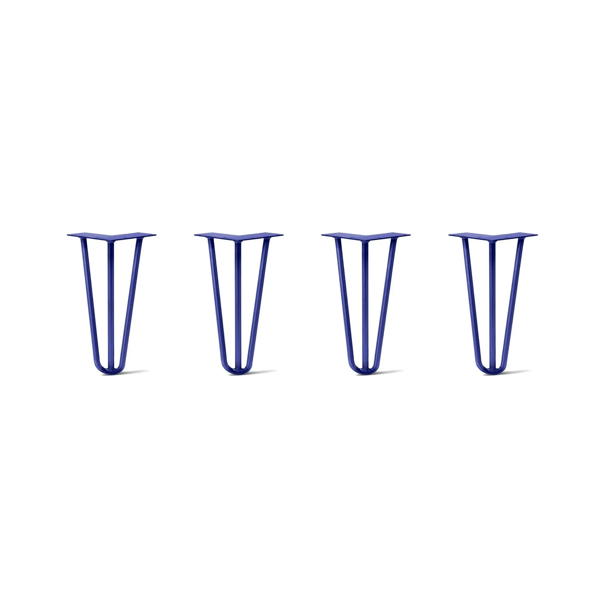 Hairpin Legs Set of 4, 3-Rod Design - Midnight Blue (Navy) Powder Coated Finish