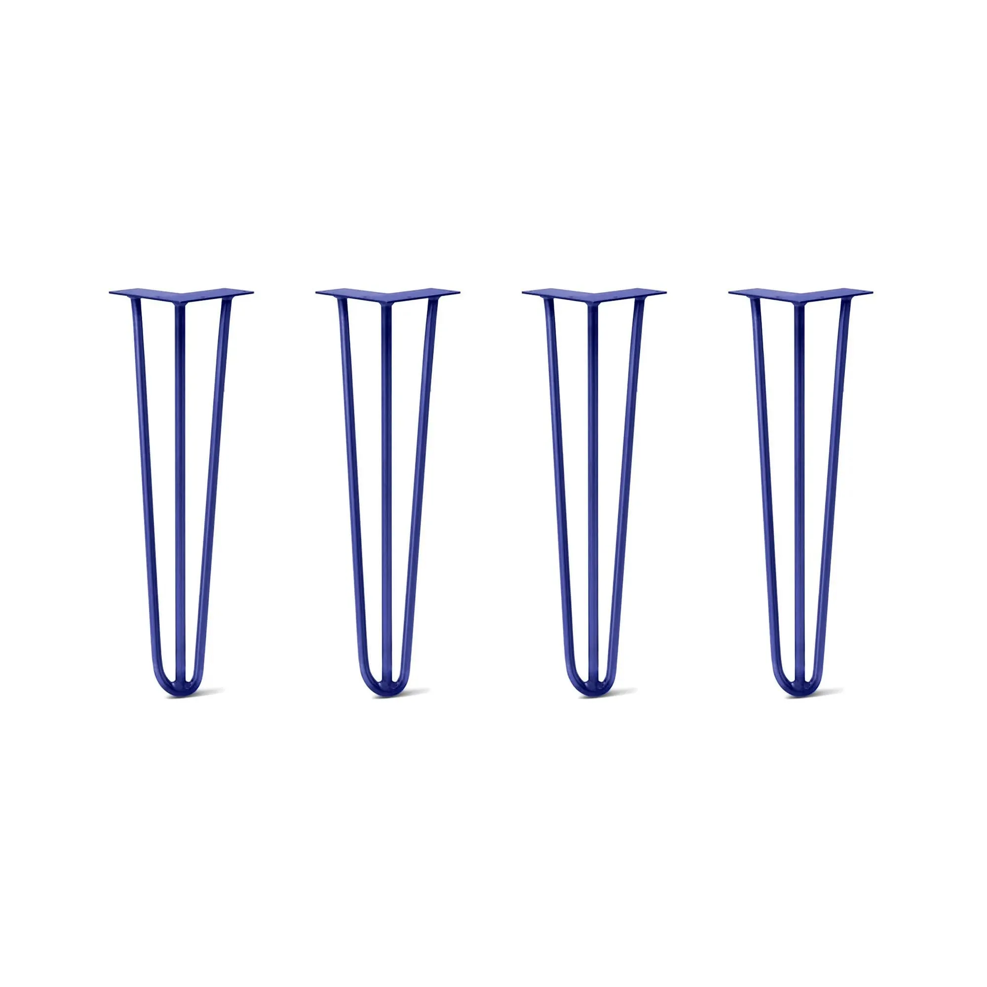 Hairpin Legs Set of 4, 3-Rod Design - Midnight Blue (Navy) Powder Coated Finish