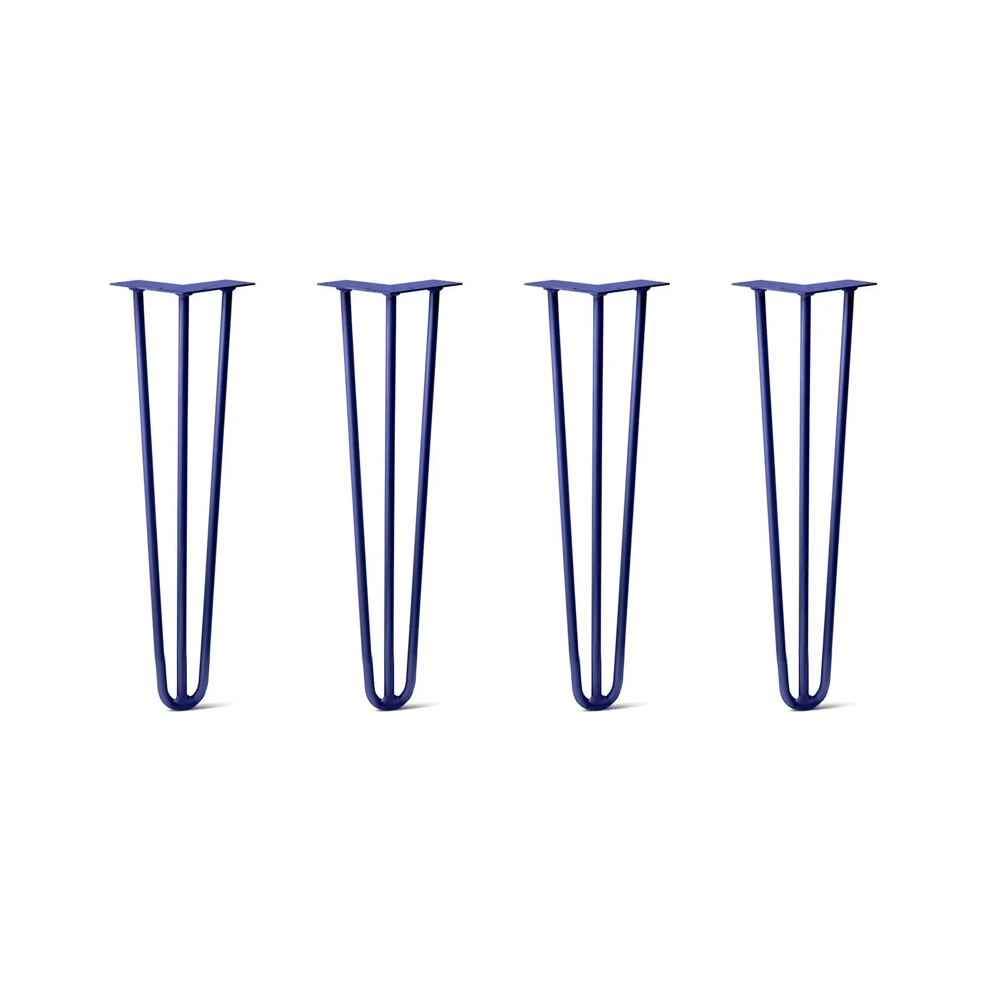 Hairpin Legs Set of 4, 3-Rod Design - Midnight Blue (Navy) Powder Coated Finish