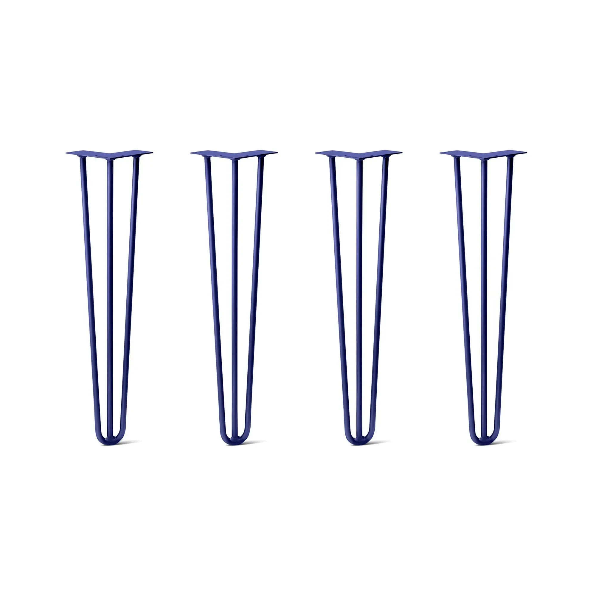 Hairpin Legs Set of 4, 3-Rod Design - Midnight Blue (Navy) Powder Coated Finish