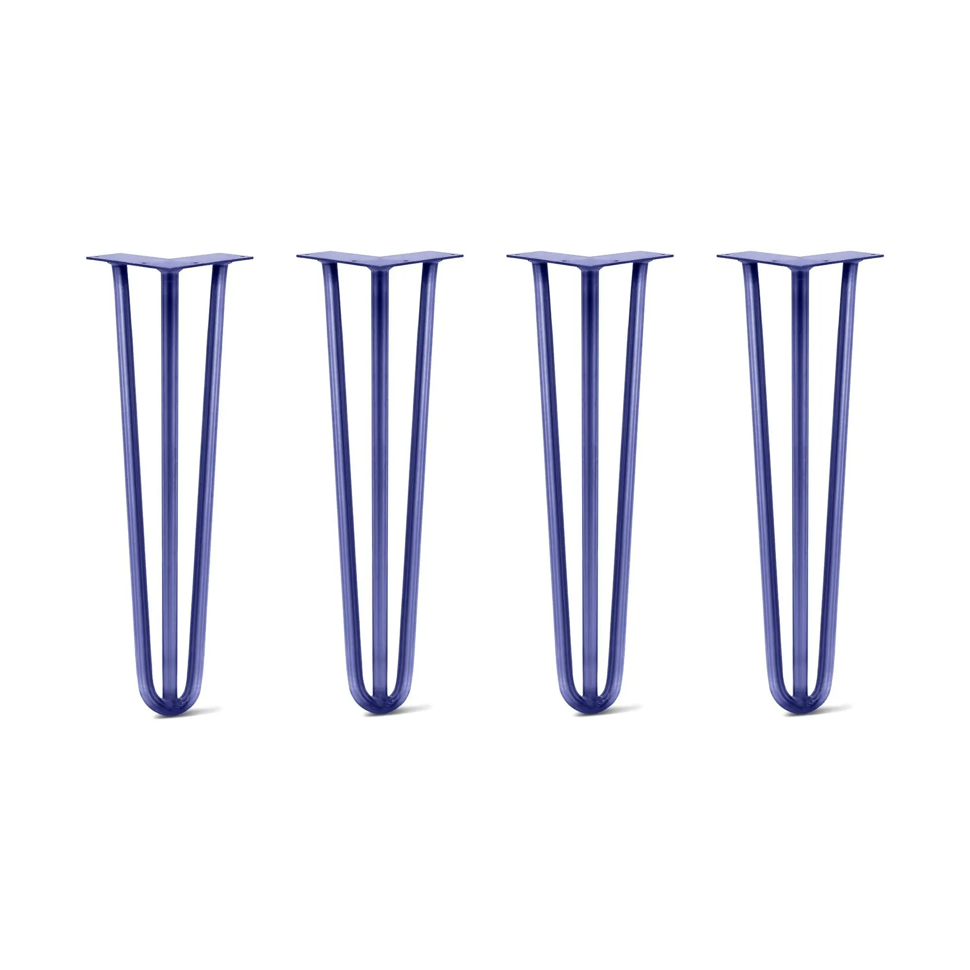 Hairpin Legs Set of 4, 3-Rod Design - Midnight Blue (Navy) Powder Coated Finish