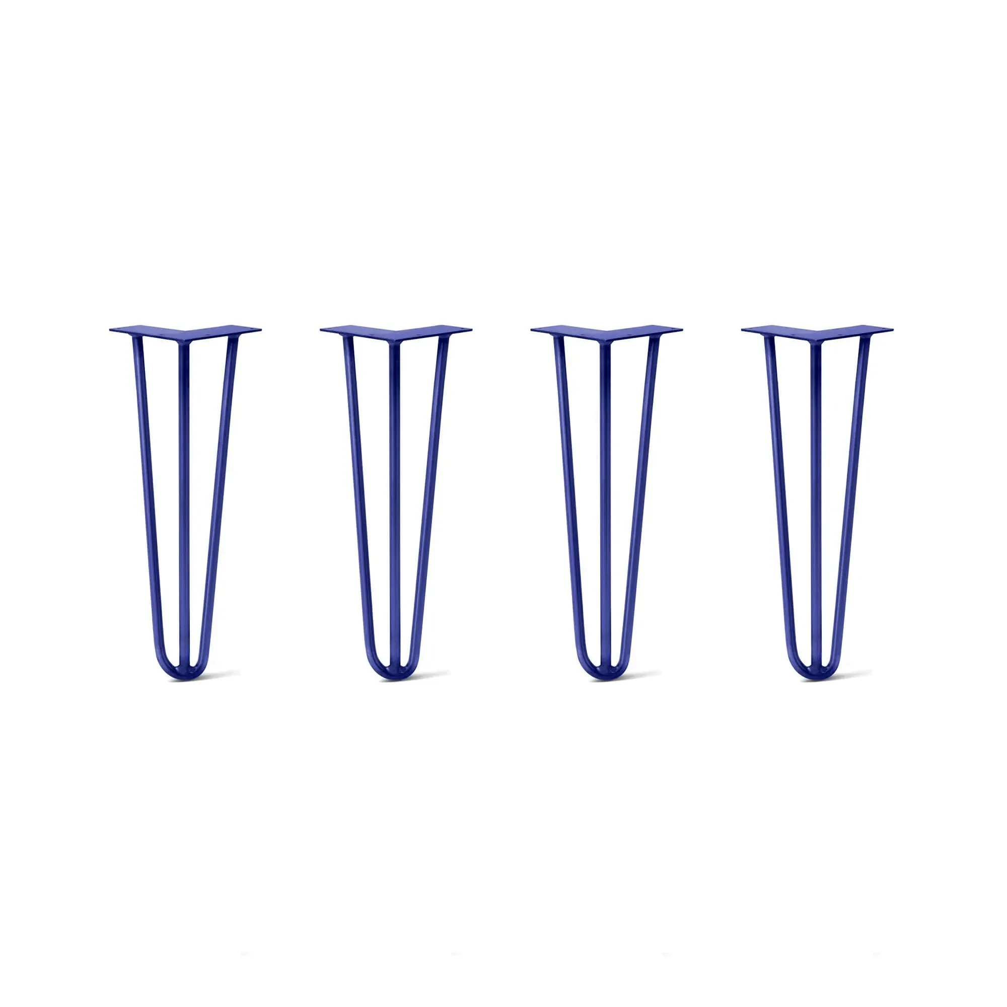 Hairpin Legs Set of 4, 3-Rod Design - Midnight Blue (Navy) Powder Coated Finish
