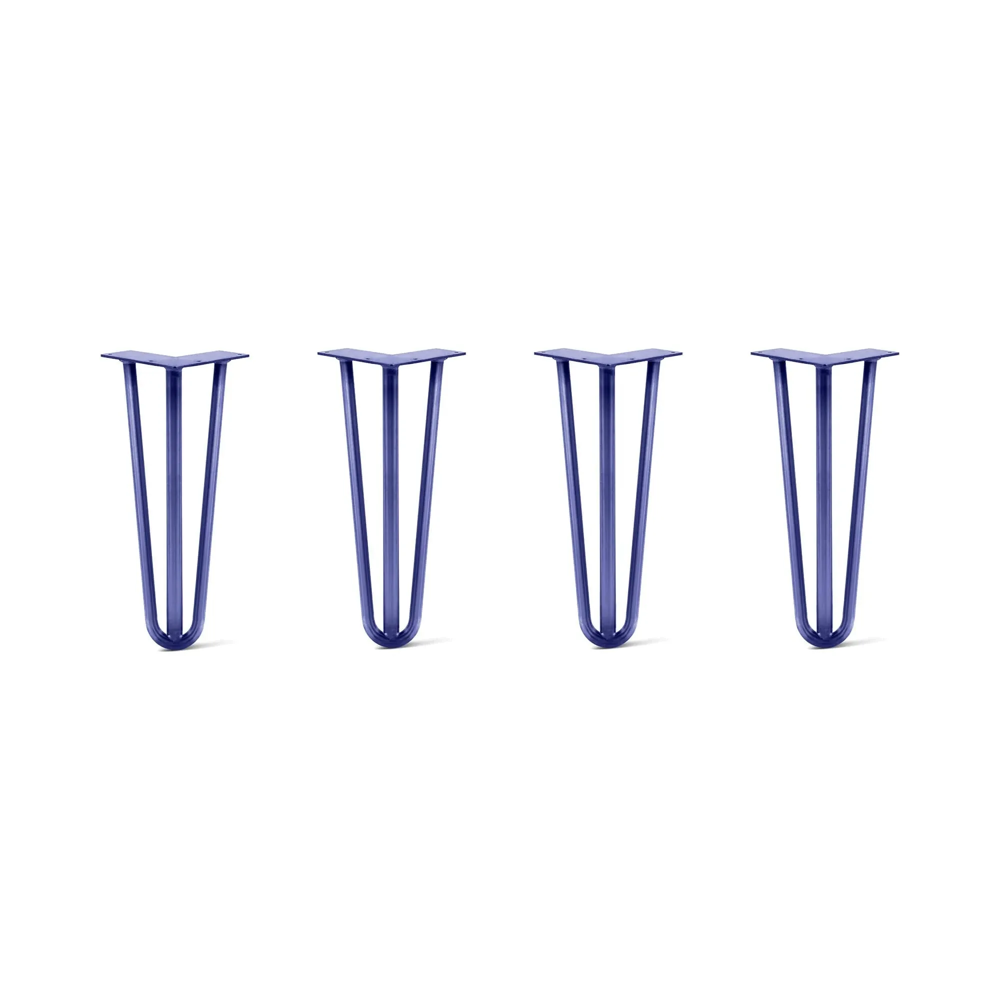 Hairpin Legs Set of 4, 3-Rod Design - Midnight Blue (Navy) Powder Coated Finish