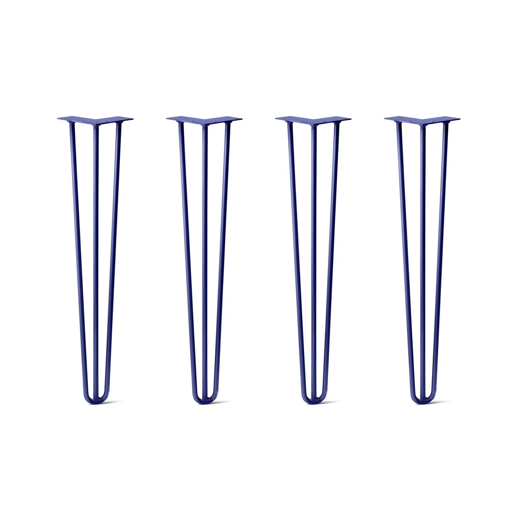 Hairpin Legs Set of 4, 3-Rod Design - Midnight Blue (Navy) Powder Coated Finish