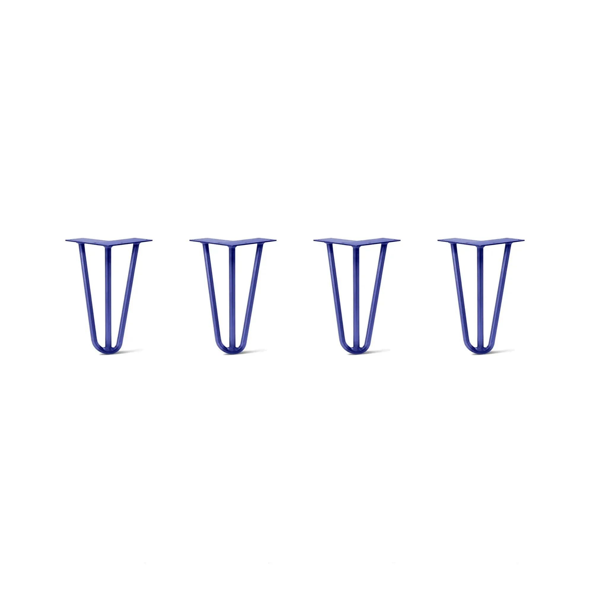 Hairpin Legs Set of 4, 3-Rod Design - Midnight Blue (Navy) Powder Coated Finish