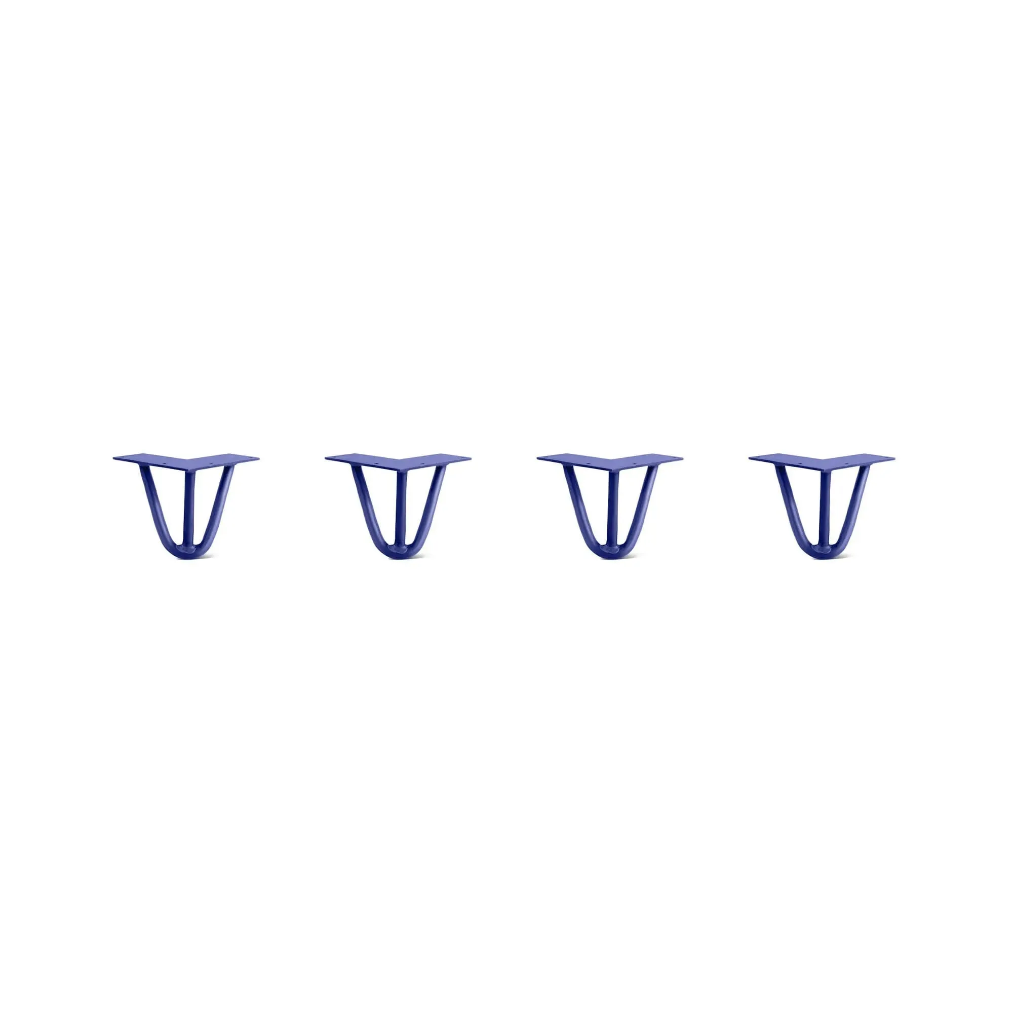 Hairpin Legs Set of 4, 3-Rod Design - Midnight Blue (Navy) Powder Coated Finish