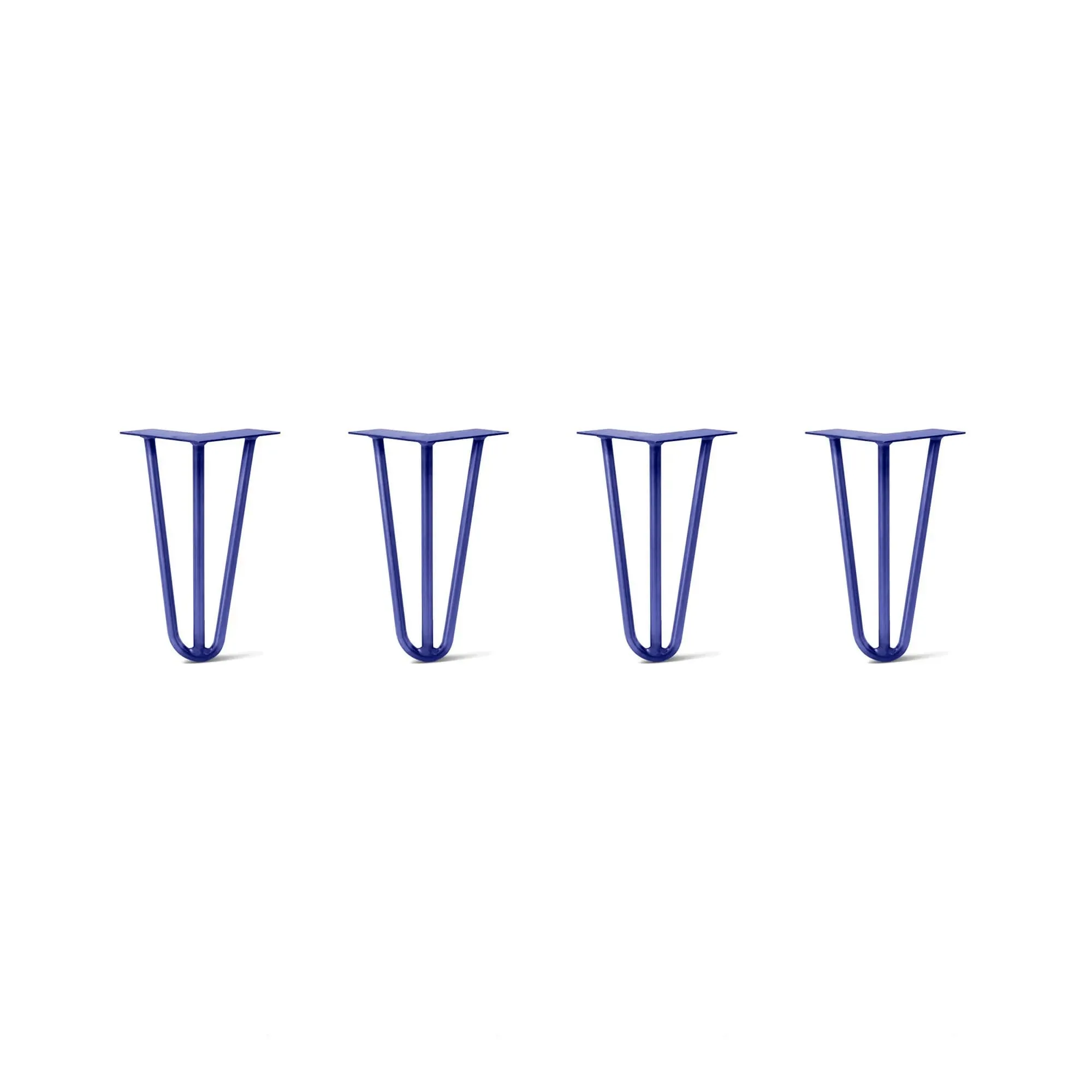 Hairpin Legs Set of 4, 3-Rod Design - Midnight Blue (Navy) Powder Coated Finish
