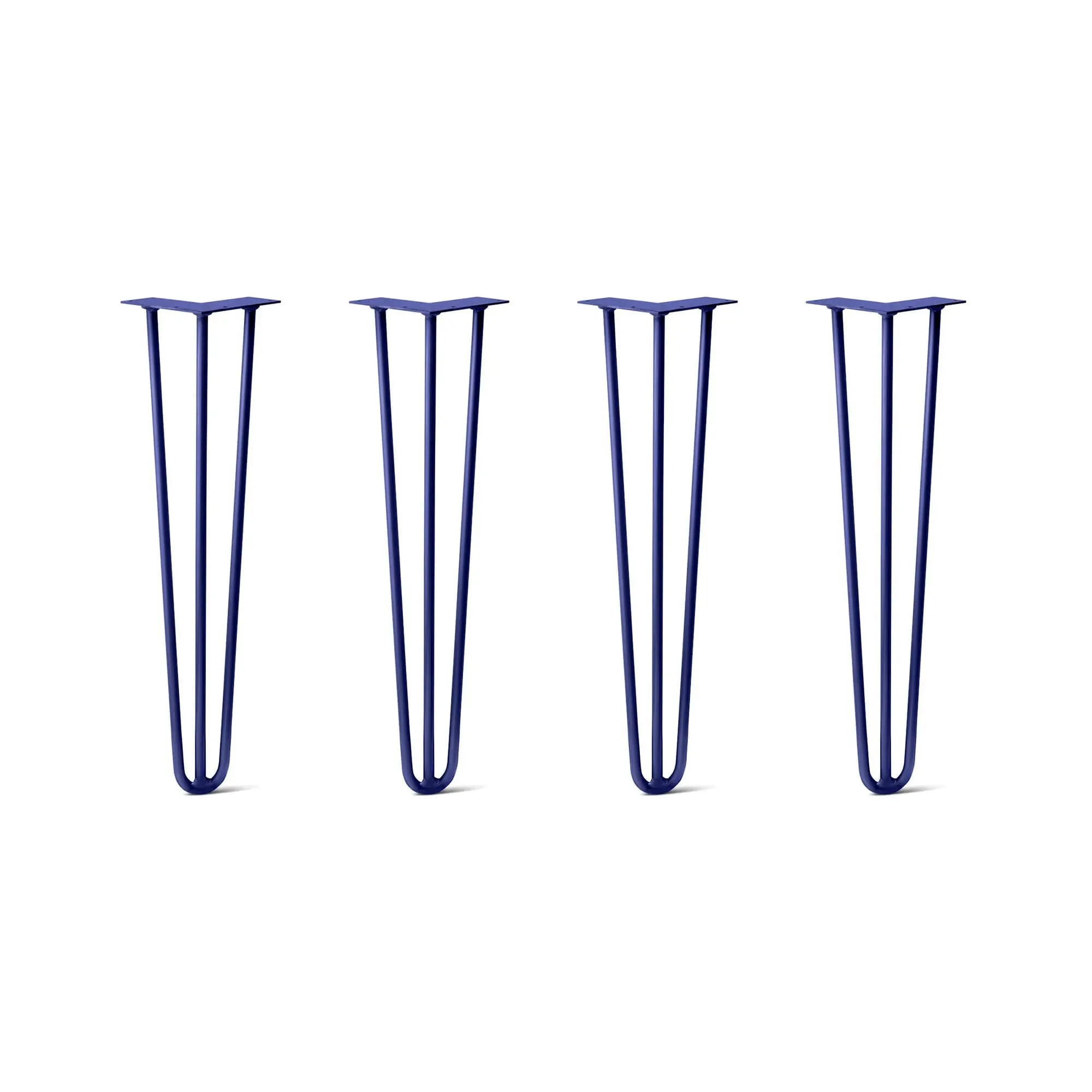 Hairpin Legs Set of 4, 3-Rod Design - Midnight Blue (Navy) Powder Coated Finish