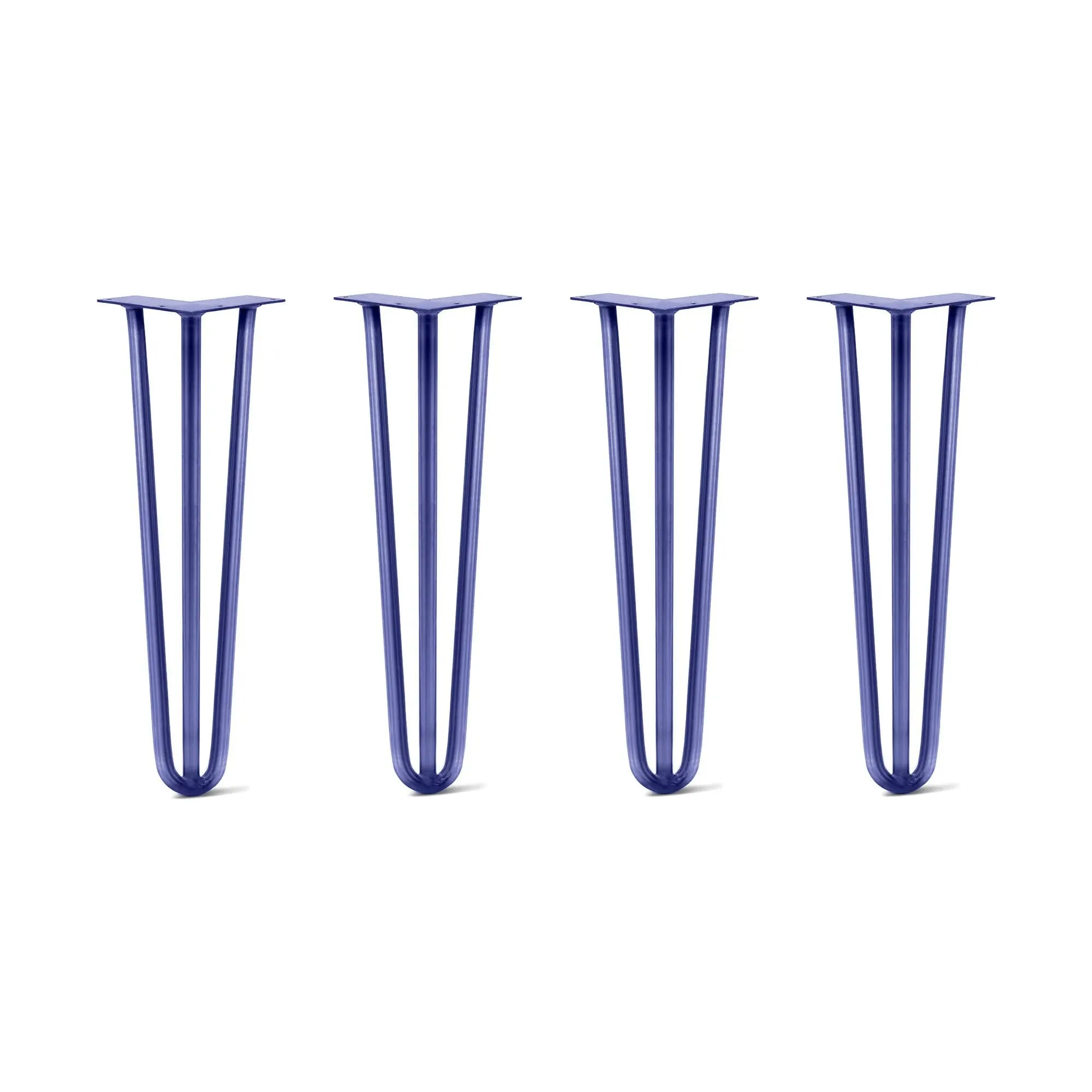 Hairpin Legs Set of 4, 3-Rod Design - Midnight Blue (Navy) Powder Coated Finish