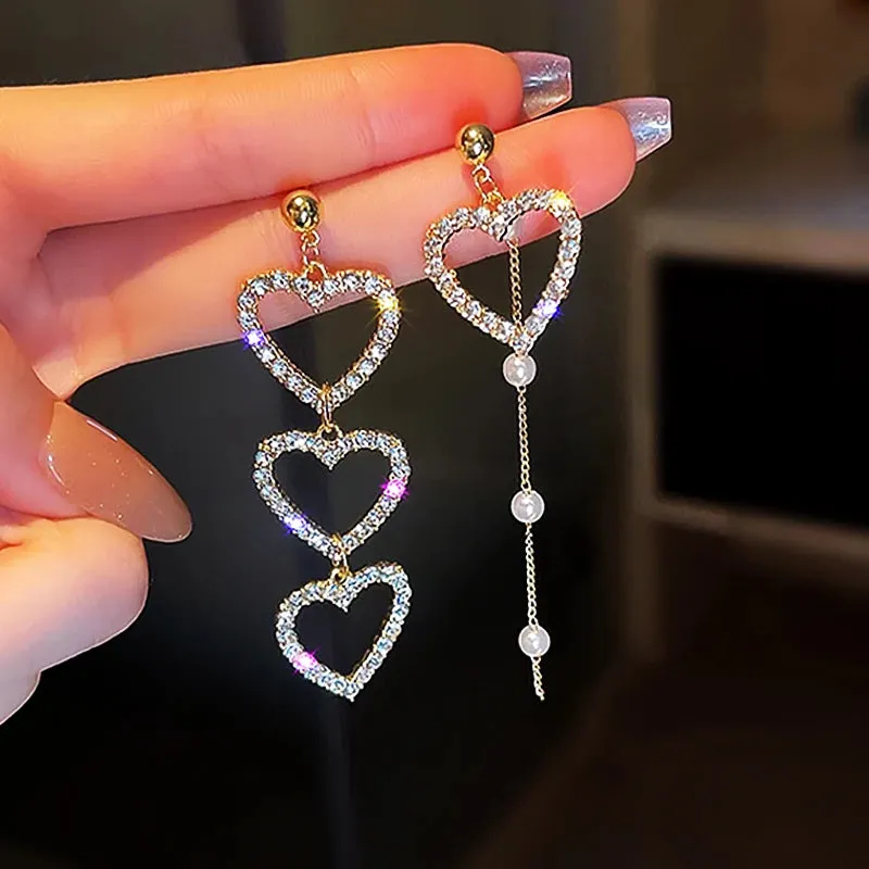 JC - Fashion Cuff Earrings: Gold with pearl and zircon, perfect for women’s party and wedding gifts