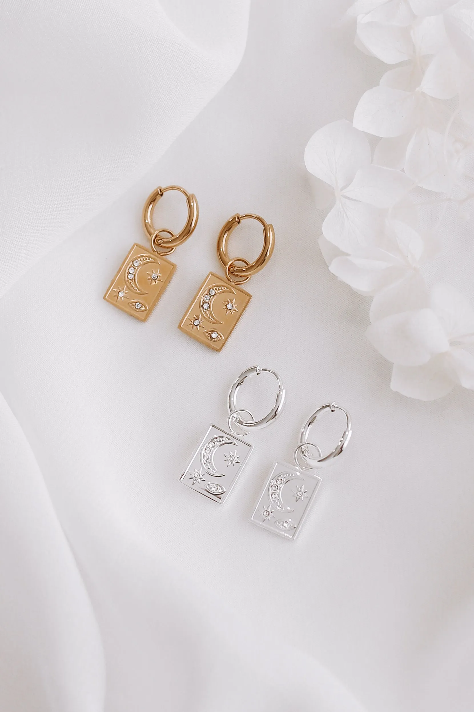 Kacy - Stainless Steel Hoop Earrings