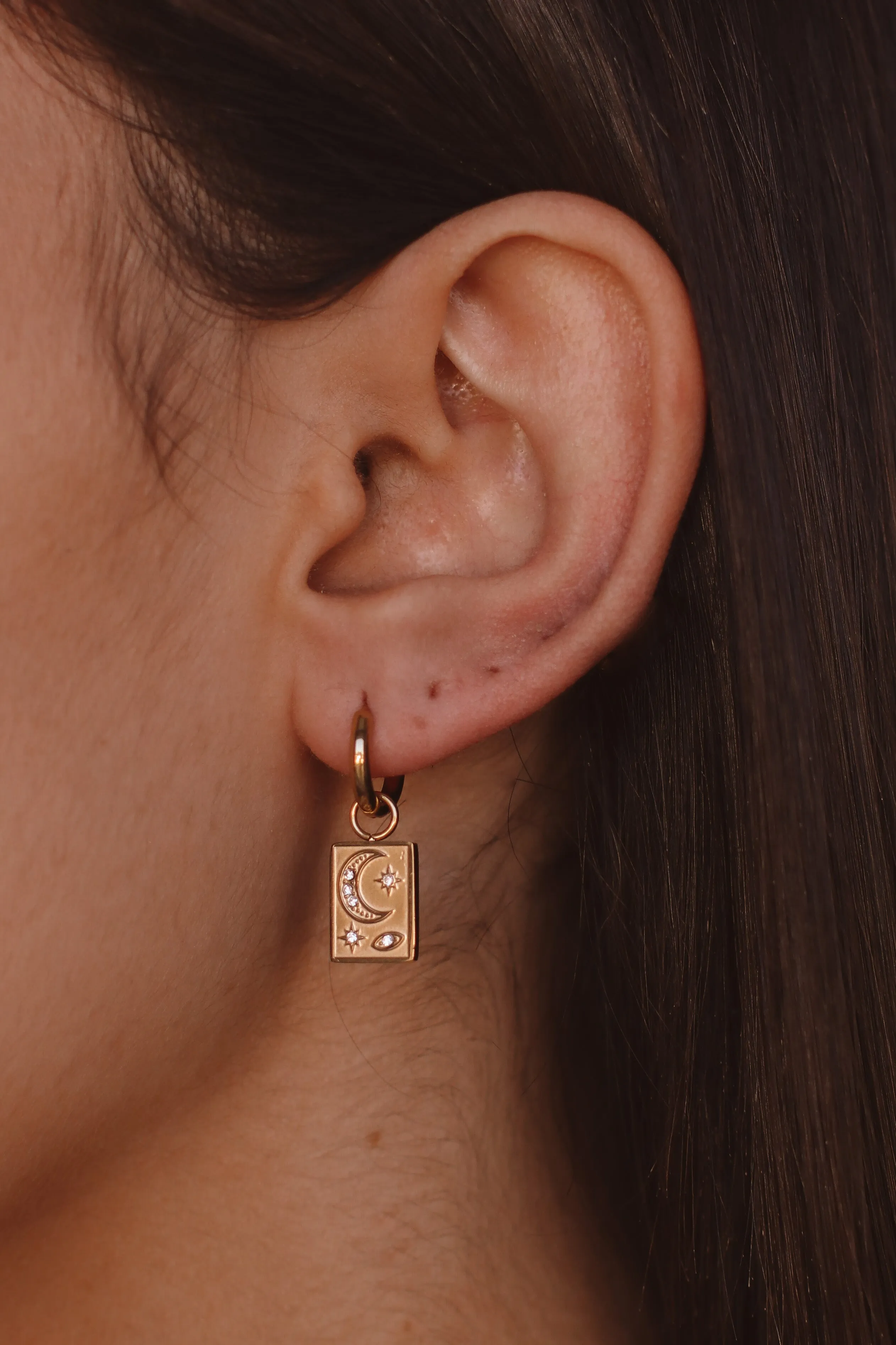 Kacy - Stainless Steel Hoop Earrings