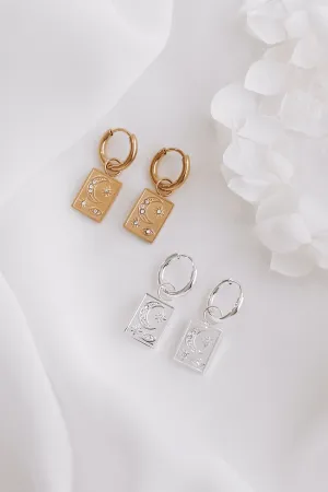 Kacy - Stainless Steel Hoop Earrings