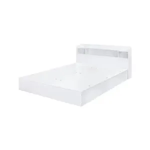 Knox Queen Bed w/Storage Headboard, White Finish