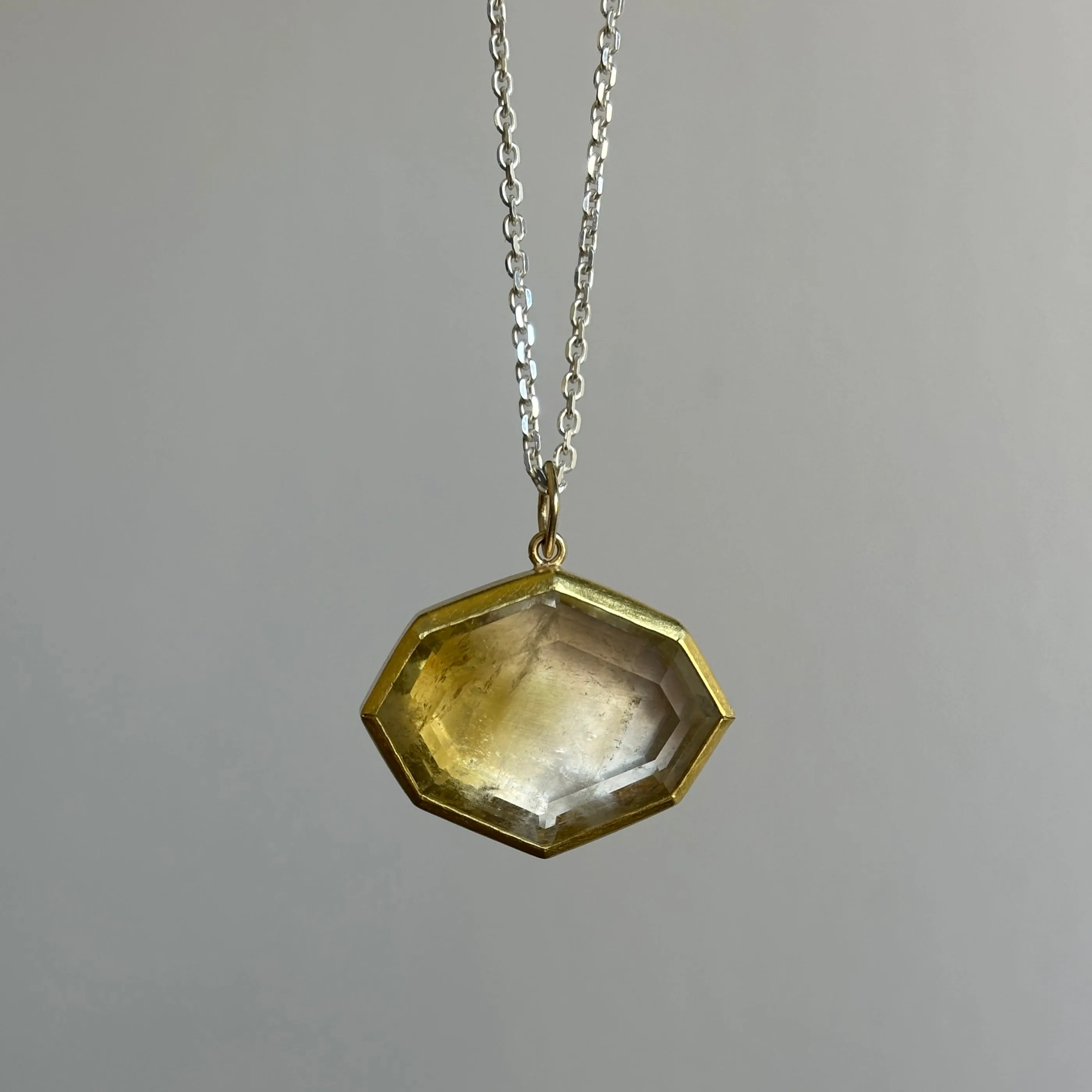 Large Citrine Tablet Pendant