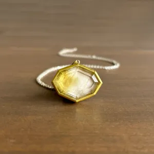 Large Citrine Tablet Pendant