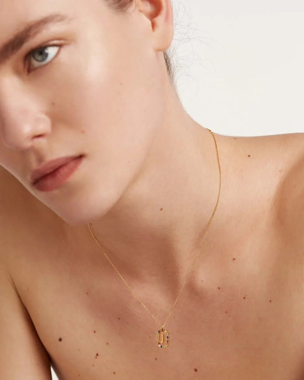 Letter J Circle Necklace