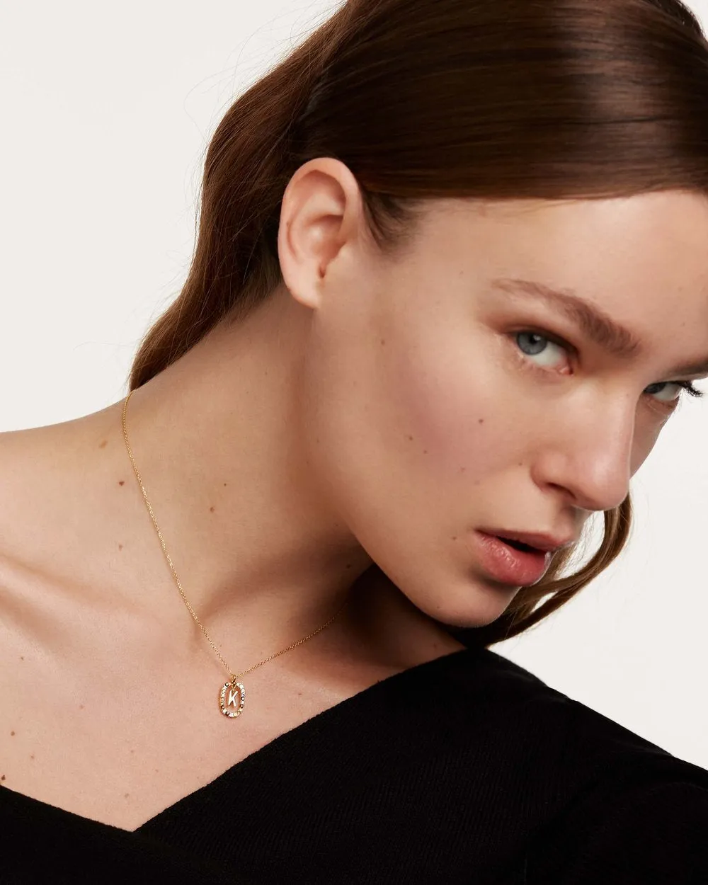 Letter K Circle Necklace