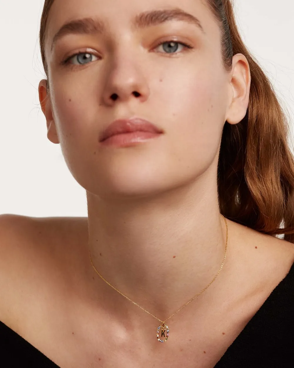 Letter K Circle Necklace