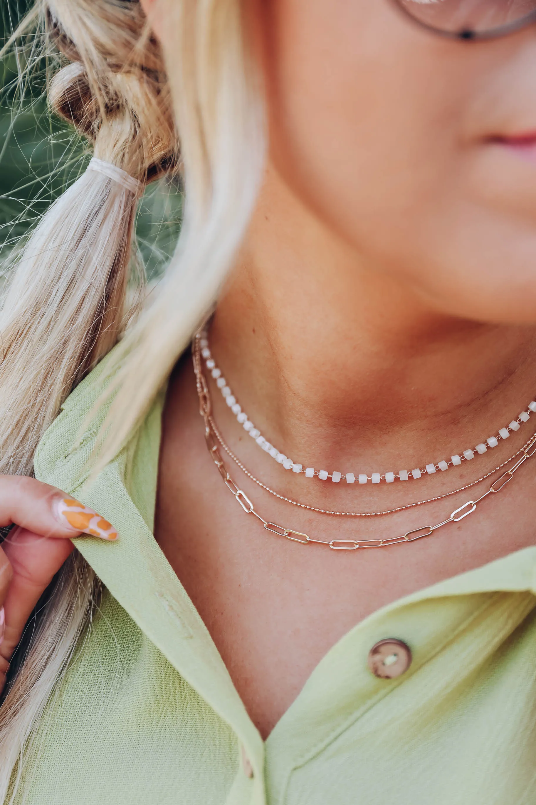 Liana Triple Layered Opal Necklace