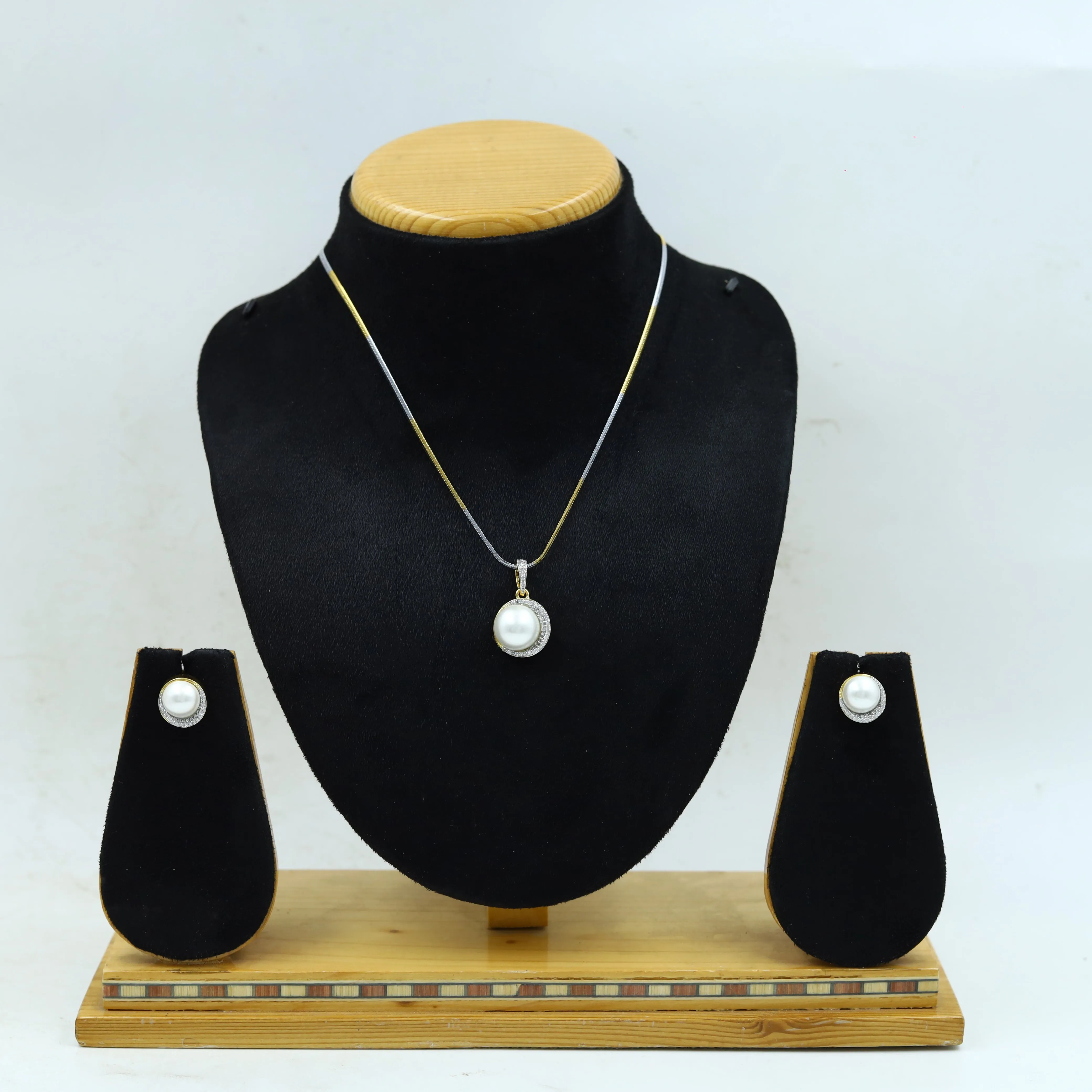 Light Zircon/AD Pendant Set 14860-08