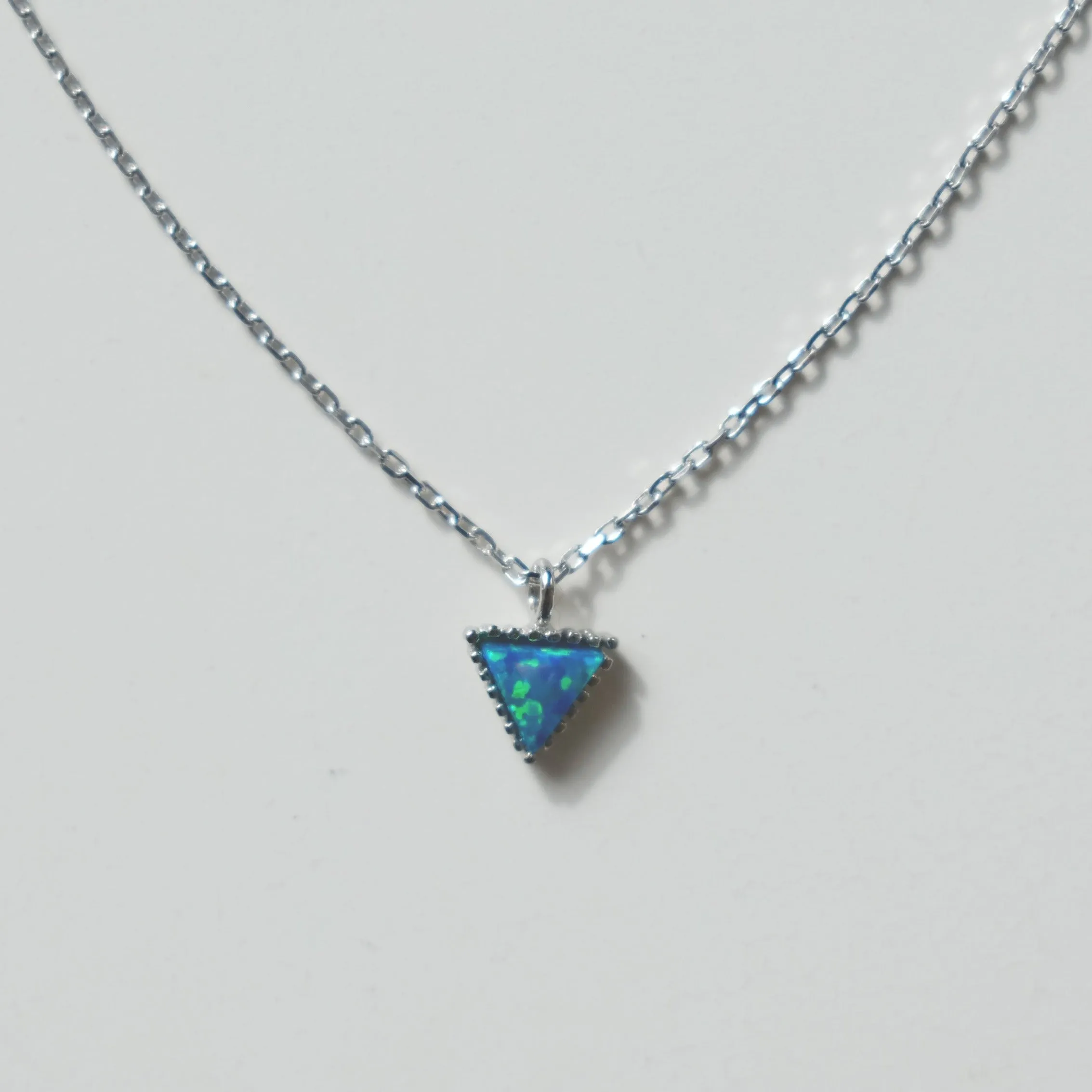 Little Triangle Blue Opal Necklace