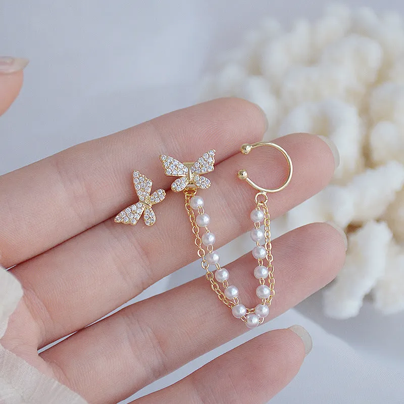 Lovely Bird Lady Earrings With Copper Inlaid Zircon