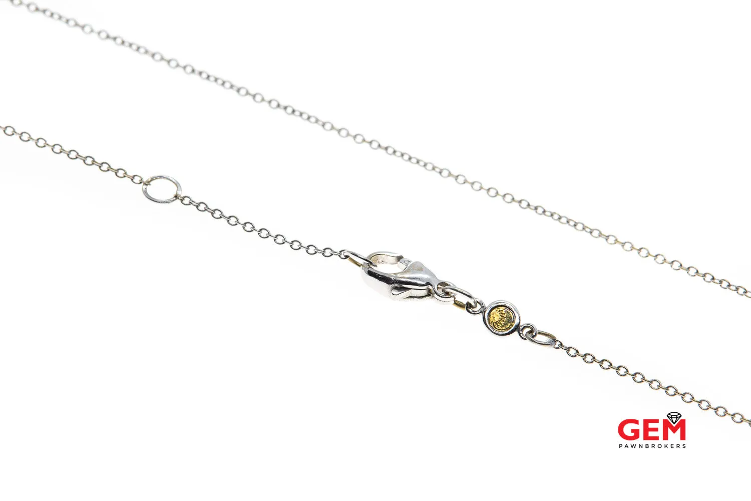 Luca Carati 18 KT White Gold Diamond Sapphire Necklace