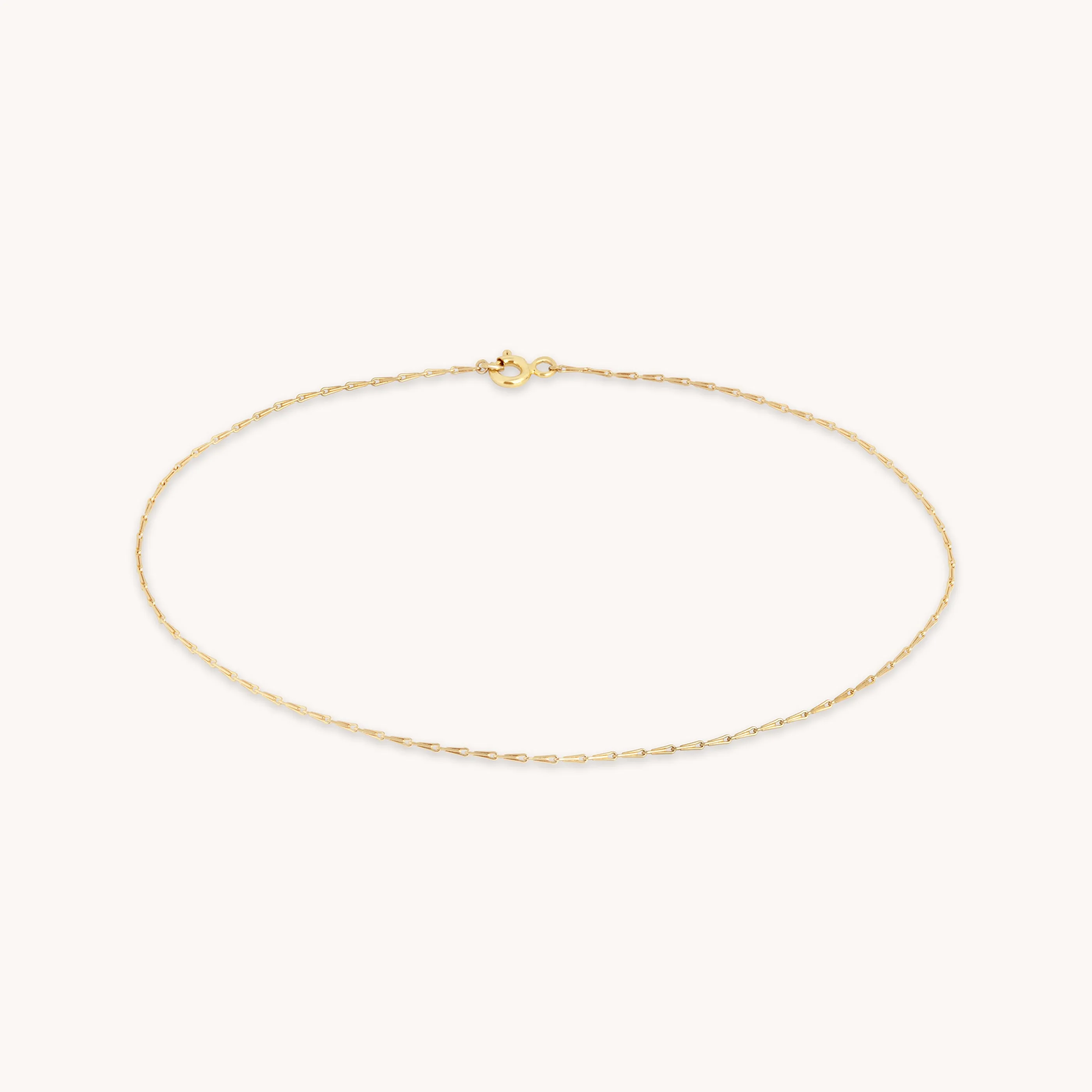Marylebone Chain Anklet in Solid Gold