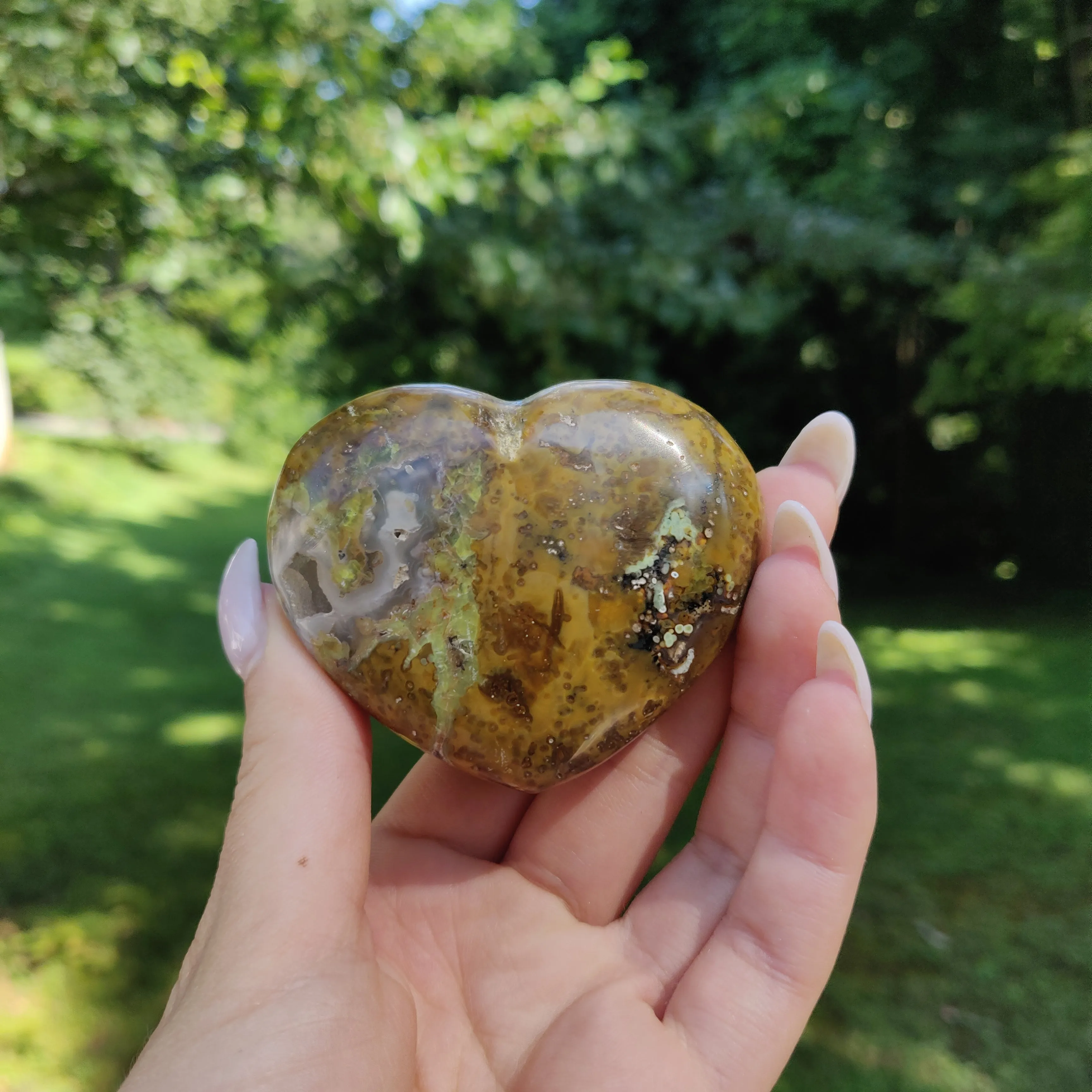Matrix Green Opal Heart (#2)